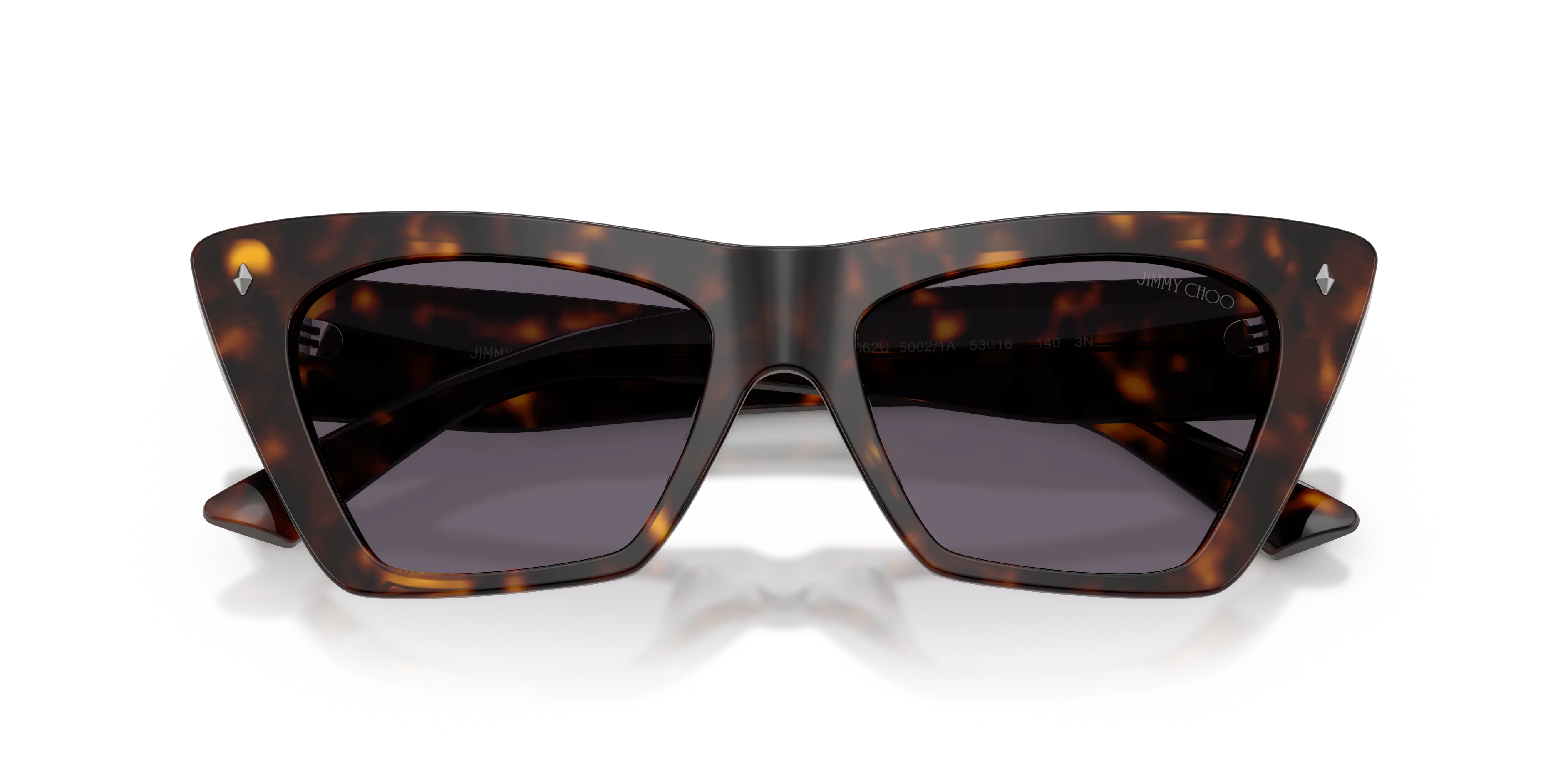 Jimmy Choo JC5062U 50021A Occhiali da sole Acetato Tartaruga Viola Cat Eye Normale - immagine 2
