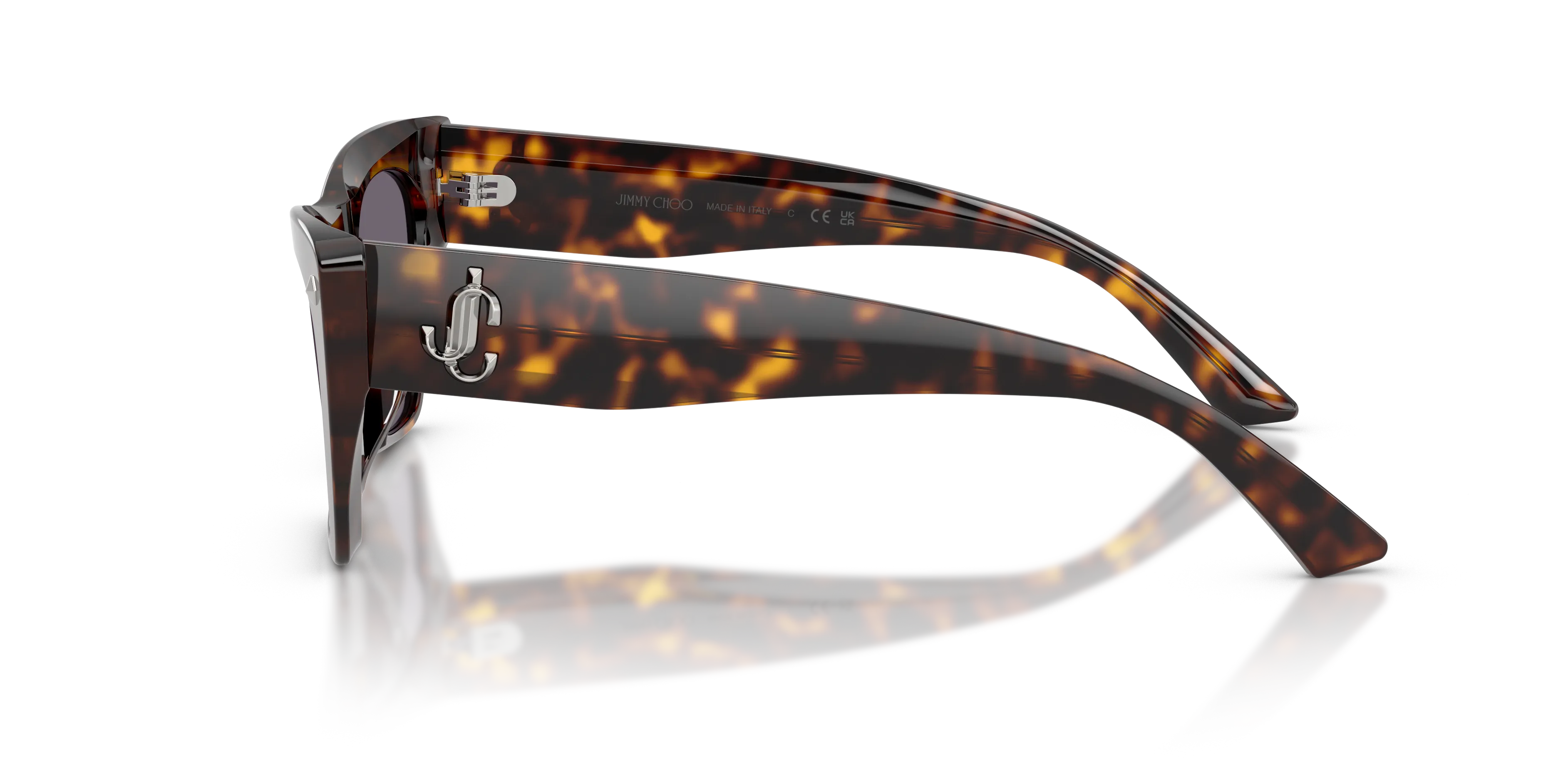 Jimmy Choo JC5062U 50021A Occhiali da sole Acetato Tartaruga Viola Cat Eye Normale - immagine 4