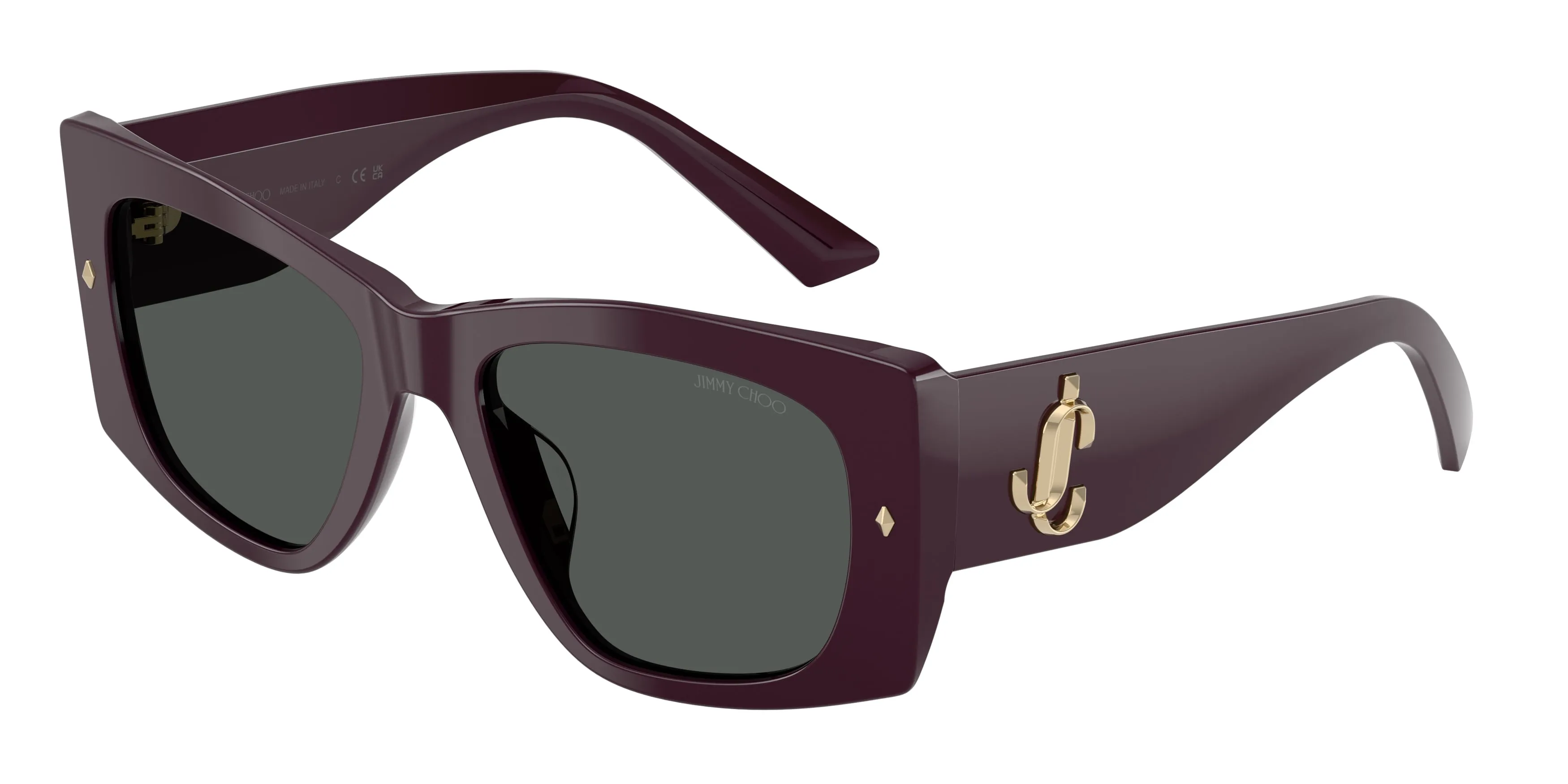 Jimmy Choo JC5061U 507587 Occhiali da sole Acetato Viola Grigio Farfalla Normale - immagine 1