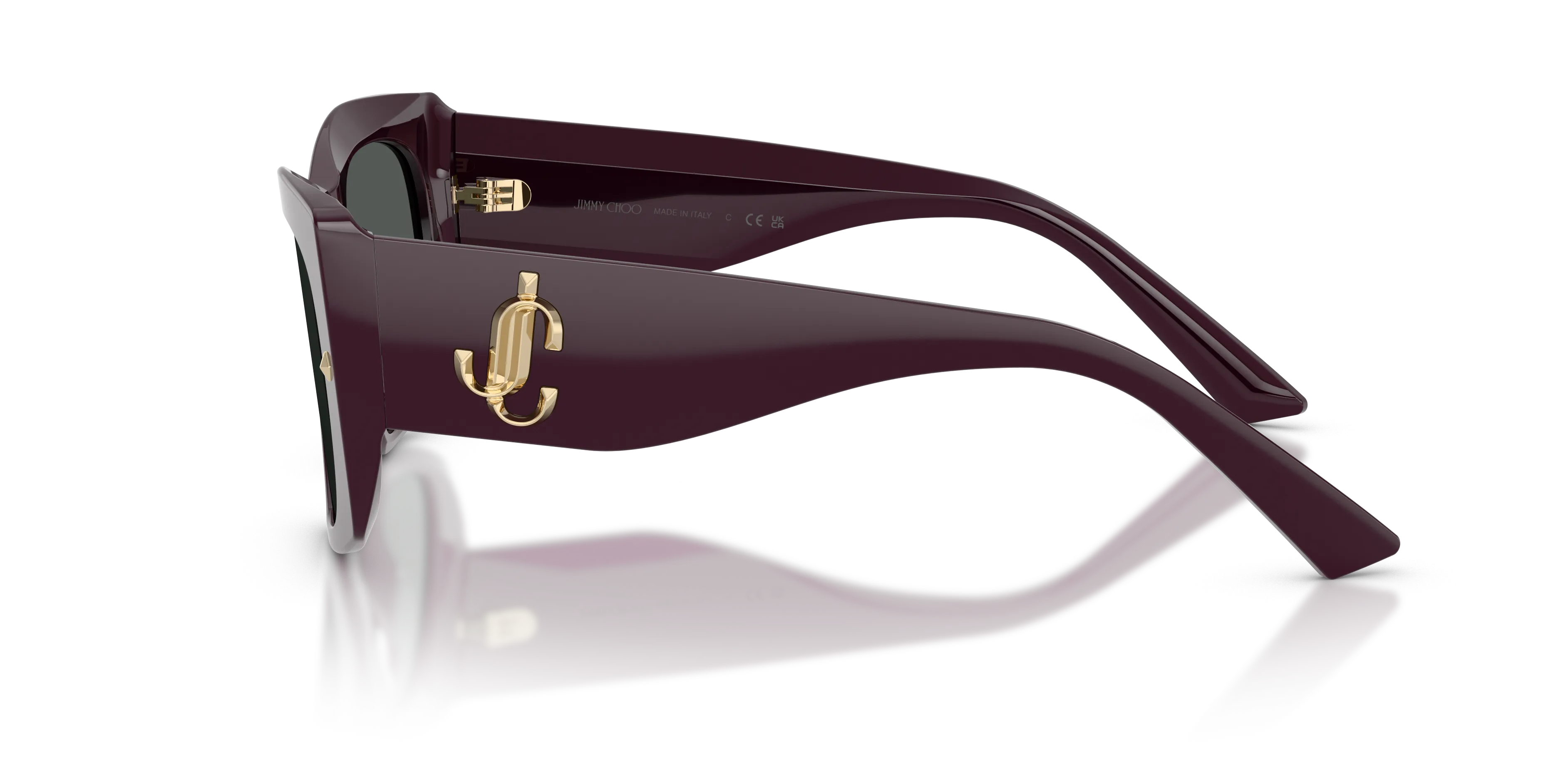 Jimmy Choo JC5061U 507587 Occhiali da sole Acetato Viola Grigio Farfalla Normale - immagine 4
