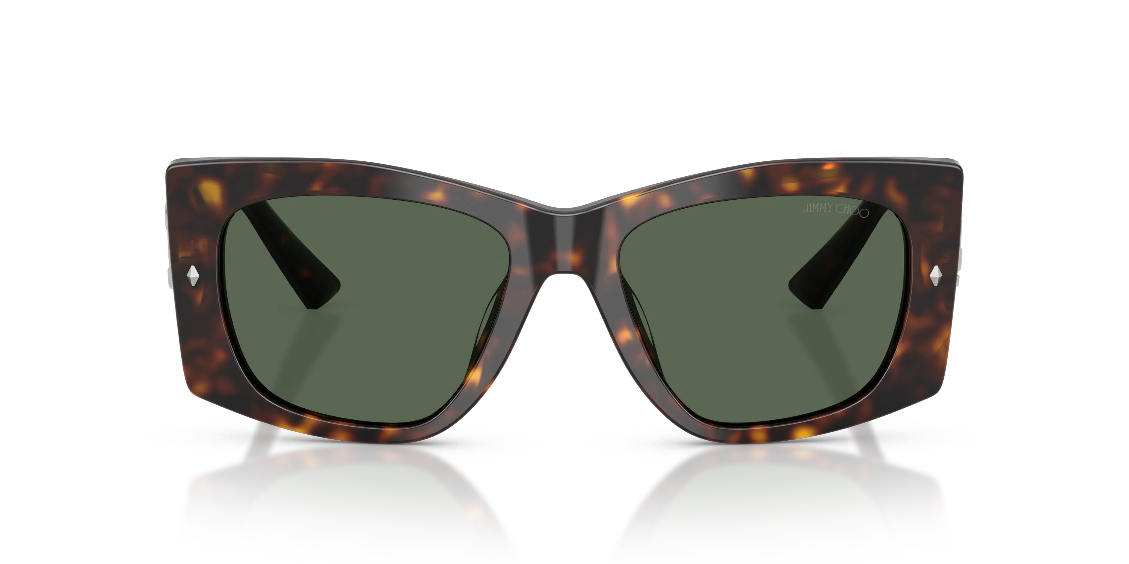 Jimmy Choo JC5061U 500271 Occhiali da sole Acetato Tartaruga Verde Farfalla Normale - immagine 3