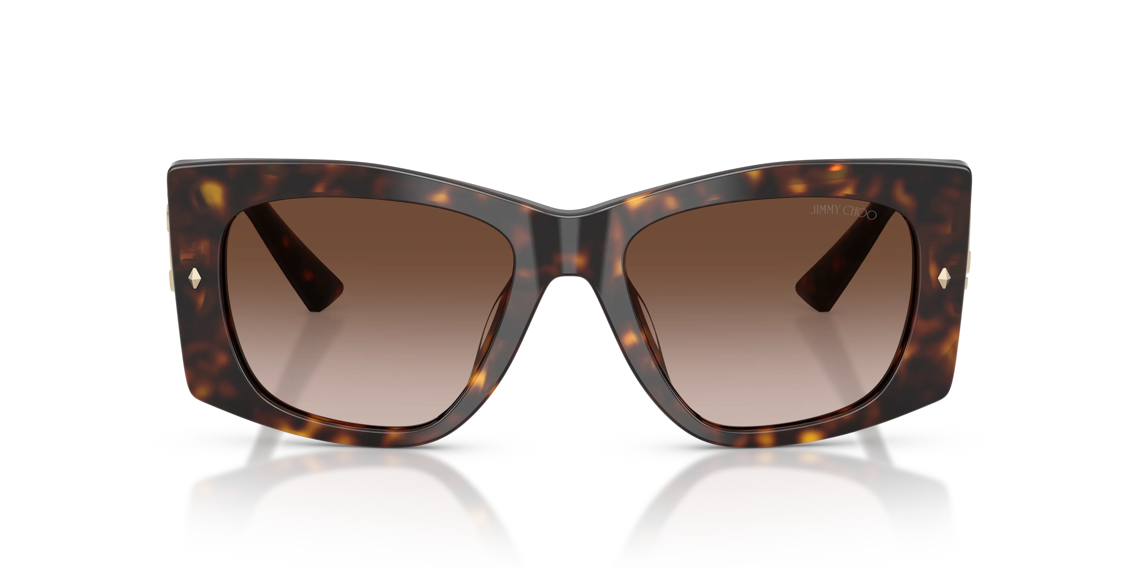 Jimmy Choo JC5061U 500213 Occhiali da sole Acetato Tartaruga Marrone Farfalla Normale Sfumato - immagine 3