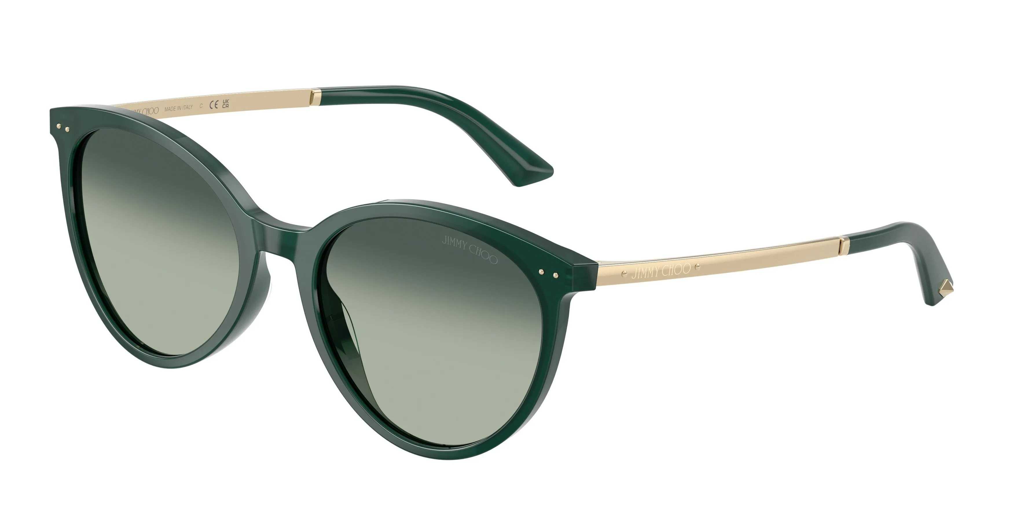 Jimmy Choo JC5060 510019 Occhiali da sole Acetato Verde Blu Pantos Normale Sfumato - immagine 1