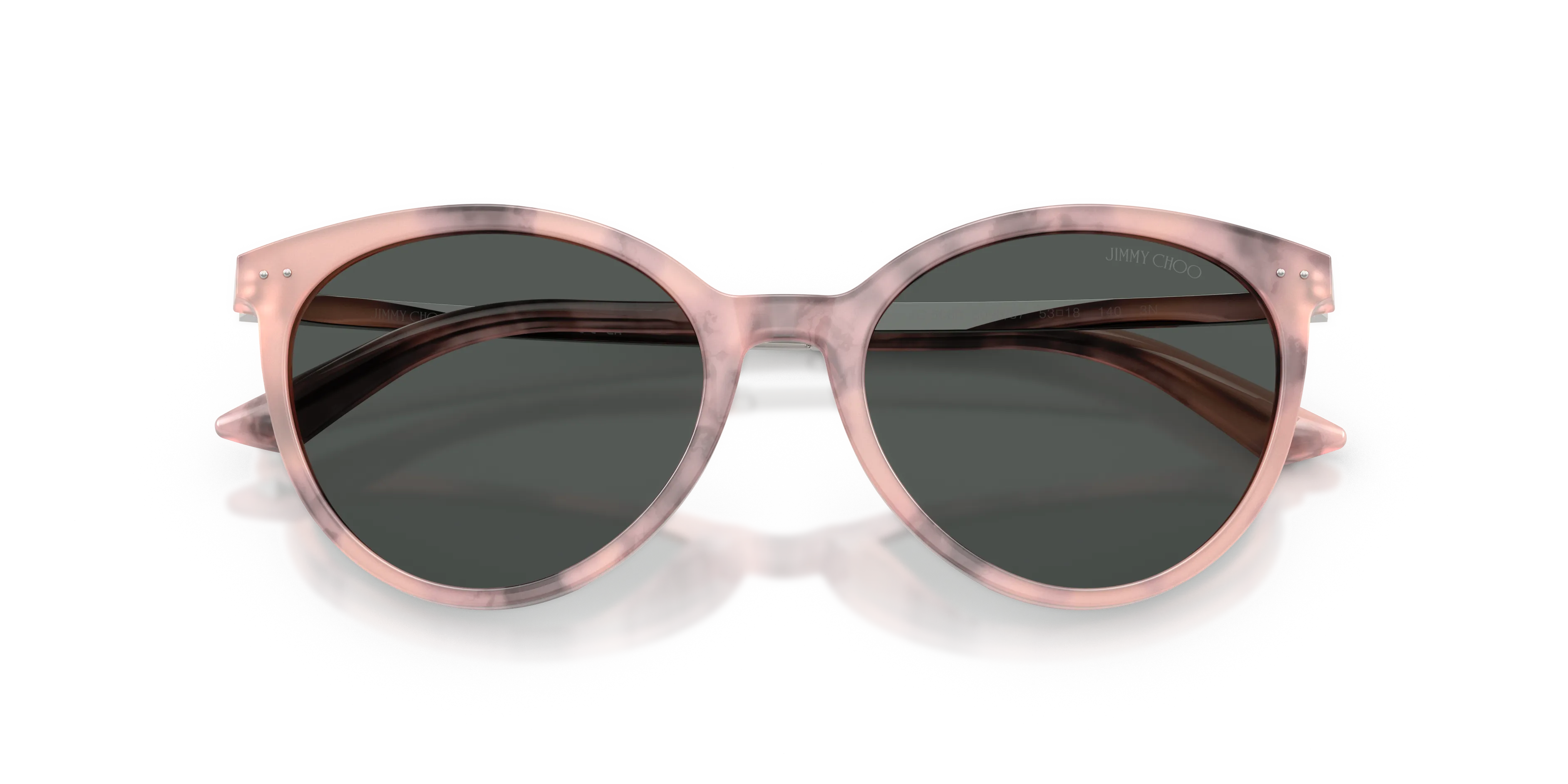 Jimmy Choo JC5060 509887 Occhiali da sole Acetato Rosa Grigio Pantos Normale - immagine 2