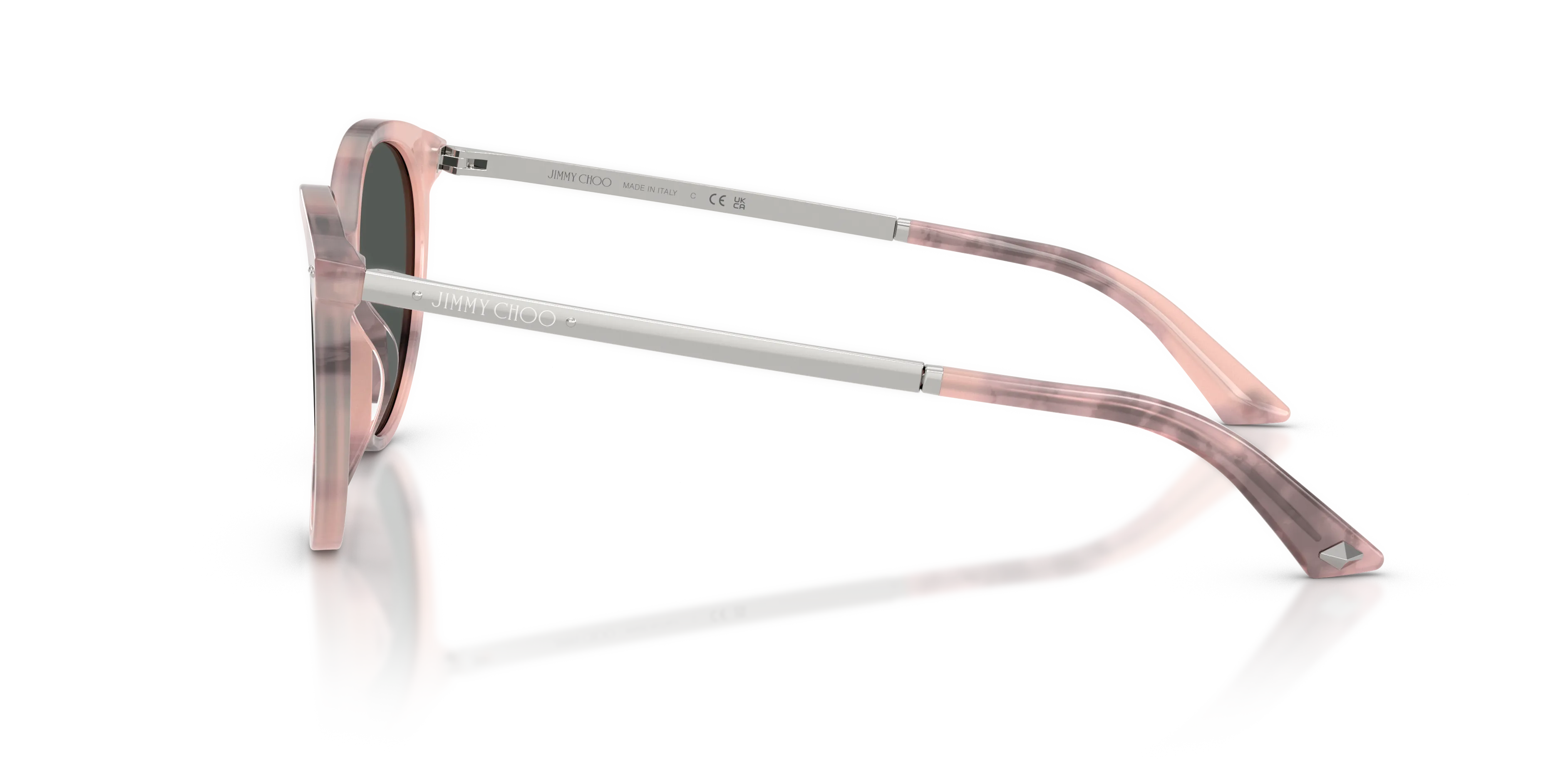 Jimmy Choo JC5060 509887 Occhiali da sole Acetato Rosa Grigio Pantos Normale - immagine 4