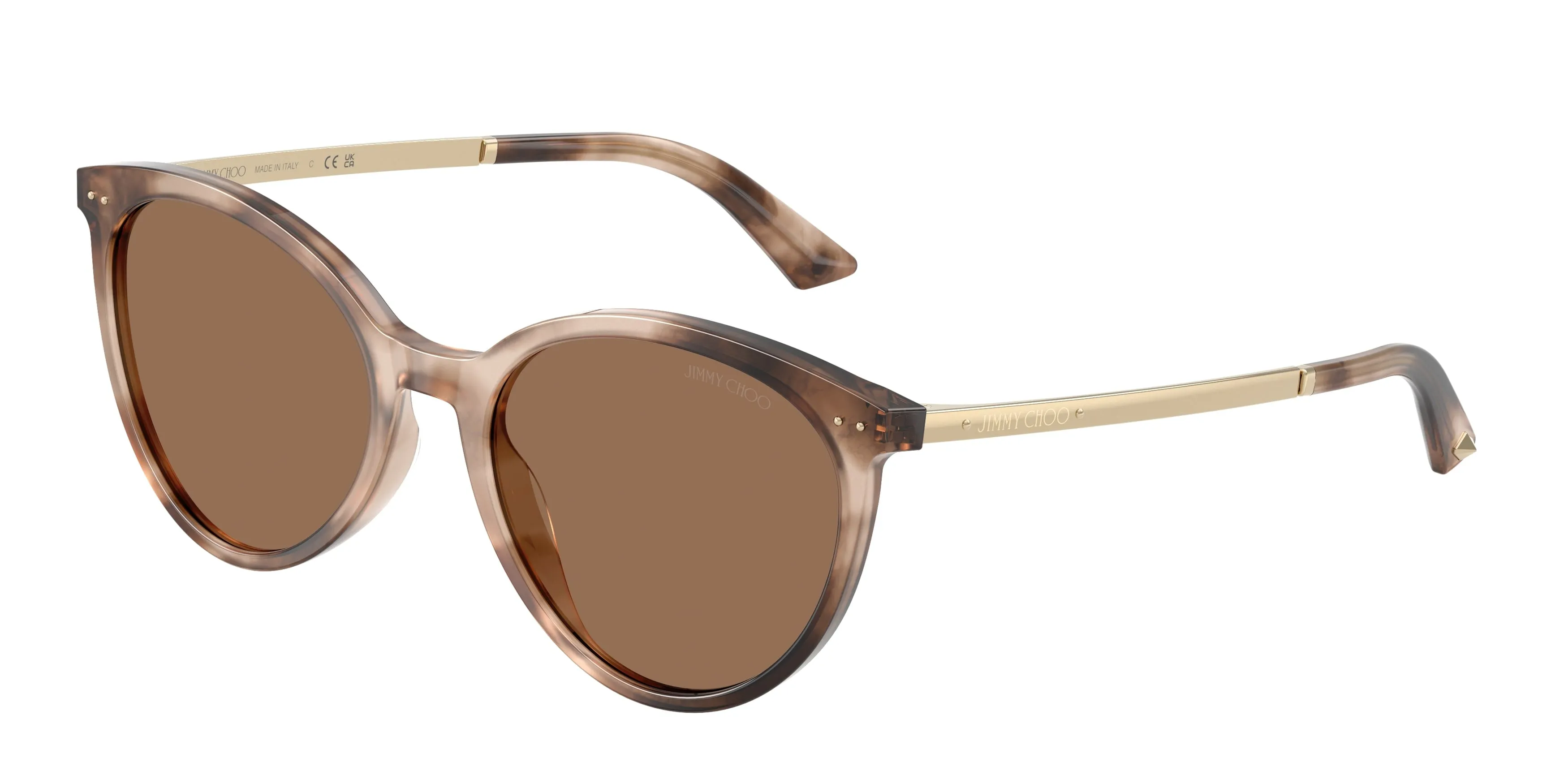 Jimmy Choo JC5060 509773 Occhiali da sole Acetato Tartaruga Marrone Pantos Normale - immagine 1