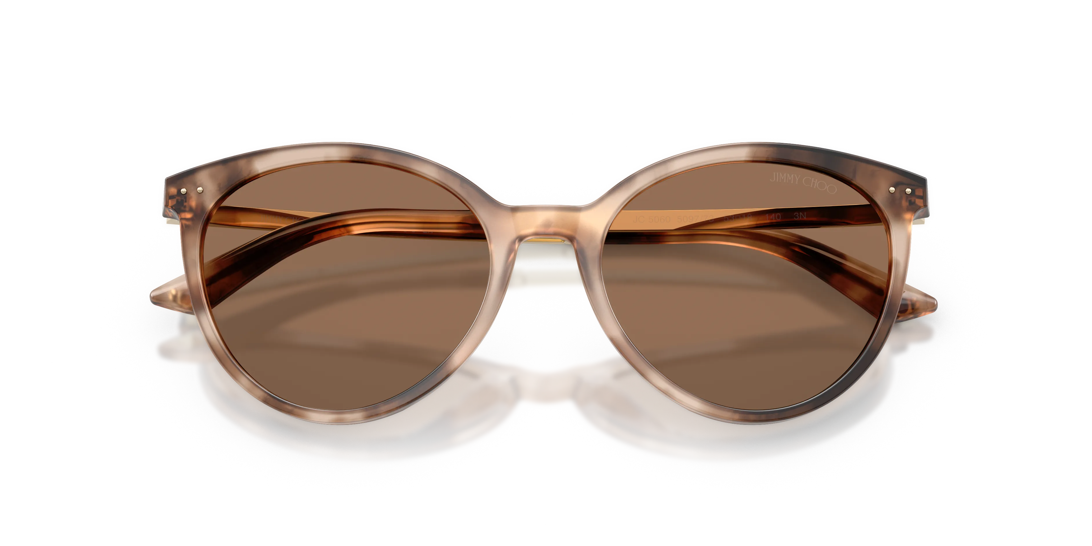 Jimmy Choo JC5060 509773 Occhiali da sole Acetato Tartaruga Marrone Pantos Normale - immagine 2