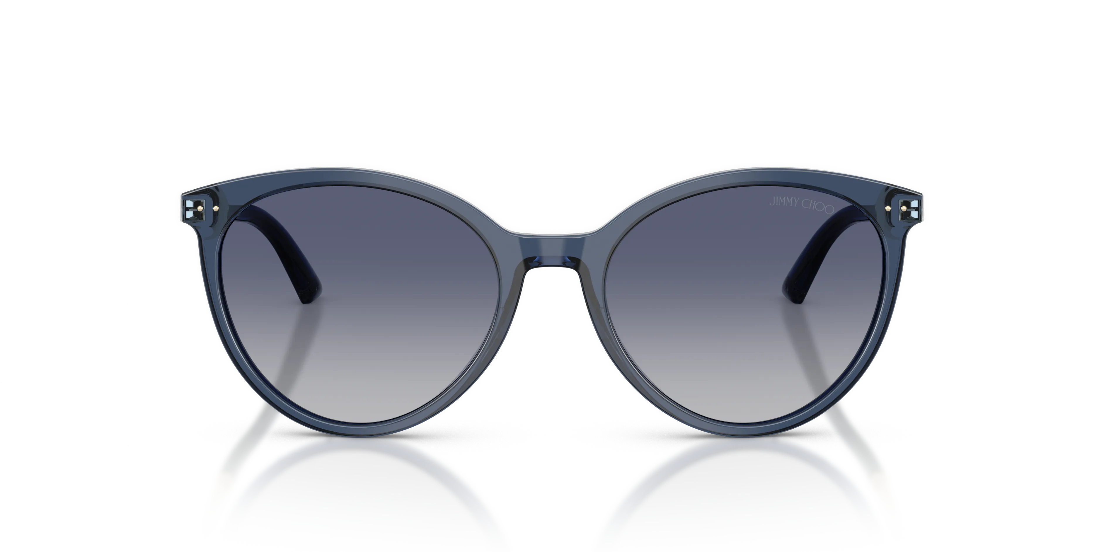 Jimmy Choo JC5060 50354L Occhiali da sole Acetato Blu Grigio Pantos Normale Sfumato - immagine 3