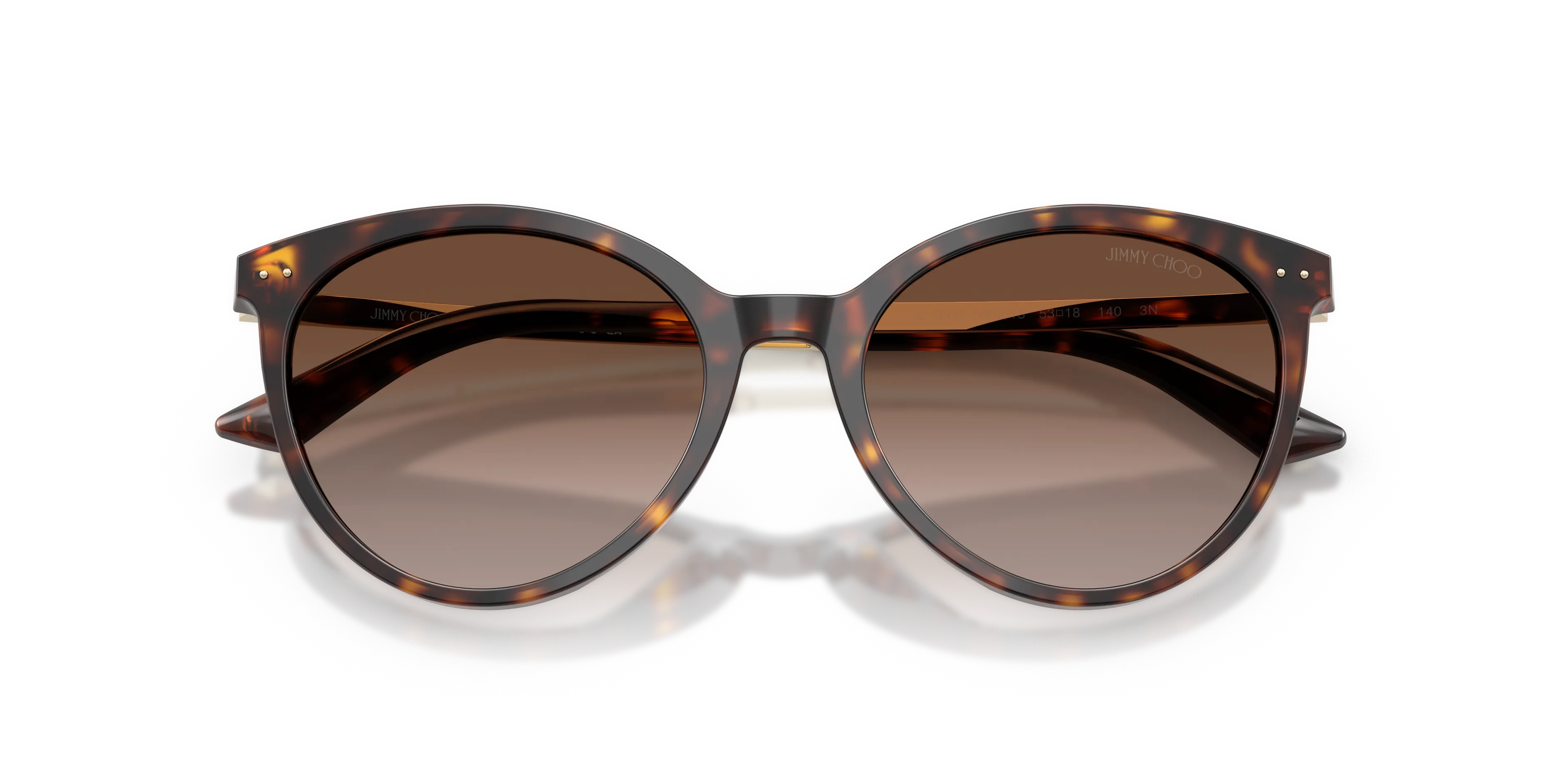 Jimmy Choo JC5060 500213 Occhiali da sole Acetato Tartaruga Marrone Pantos Normale Sfumato - immagine 2