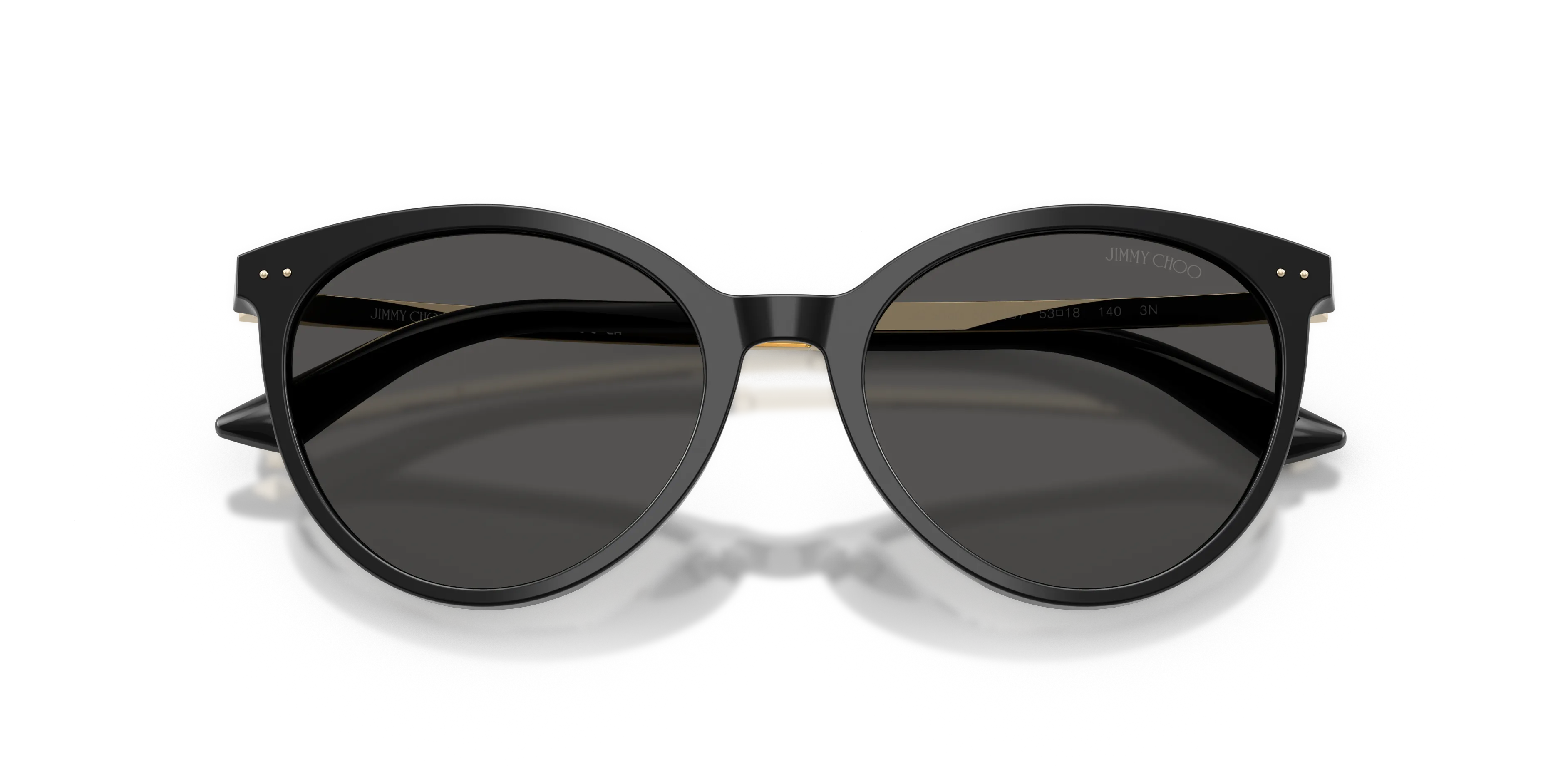 Jimmy Choo JC5060 500087 Occhiali da sole Acetato Nero Grigio Pantos Normale - immagine 2