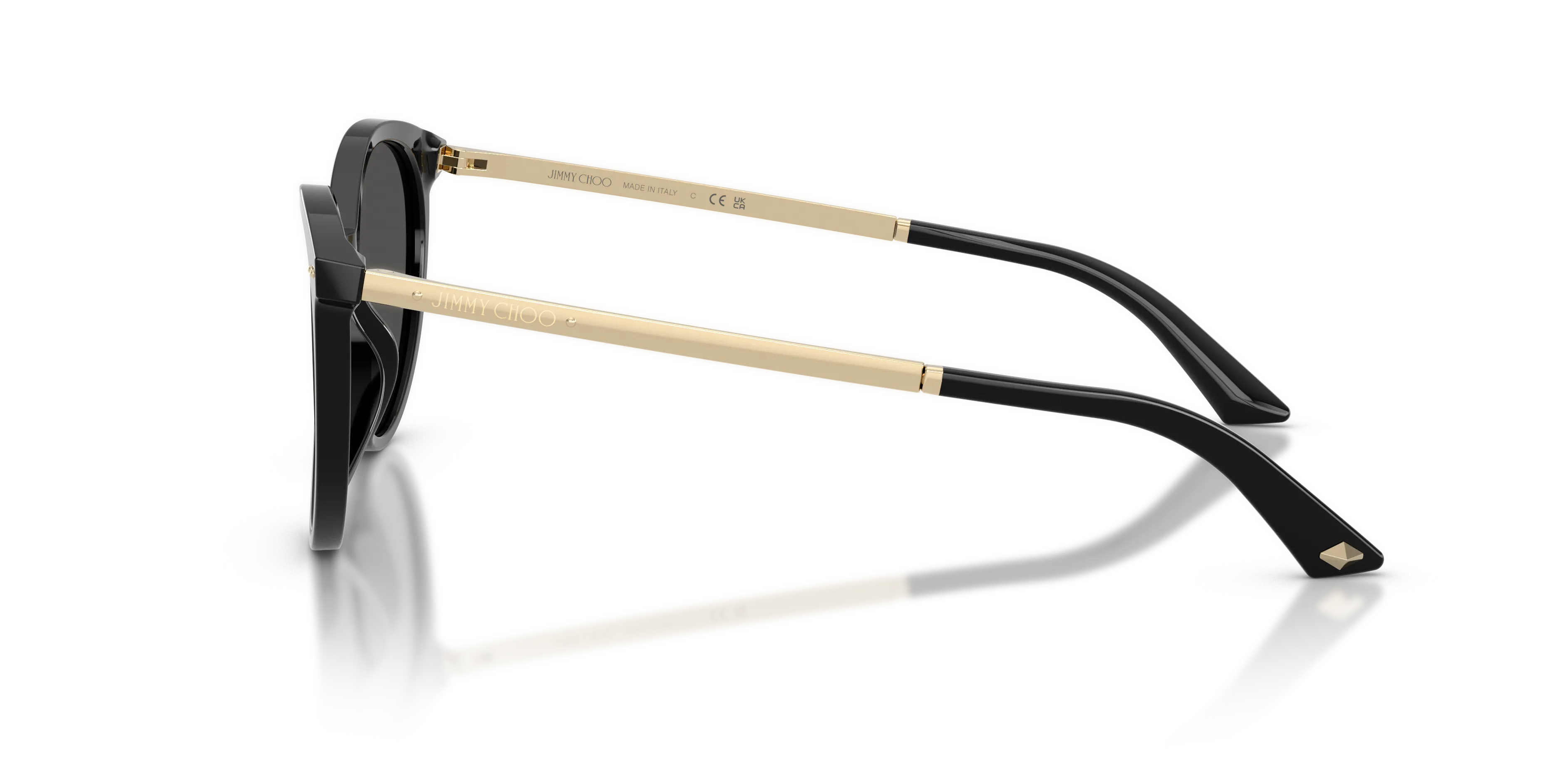 Jimmy Choo JC5060 500087 Occhiali da sole Acetato Nero Grigio Pantos Normale - immagine 4