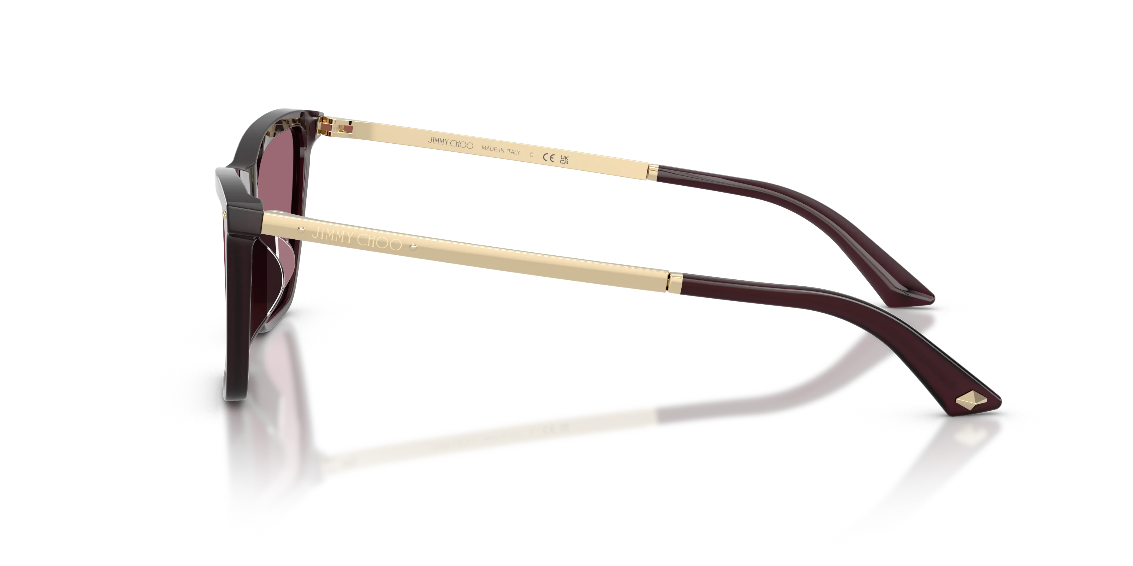 Jimmy Choo JC5059U 50861A Occhiali da sole Acetato Viola Viola Cat Eye Normale - immagine 4