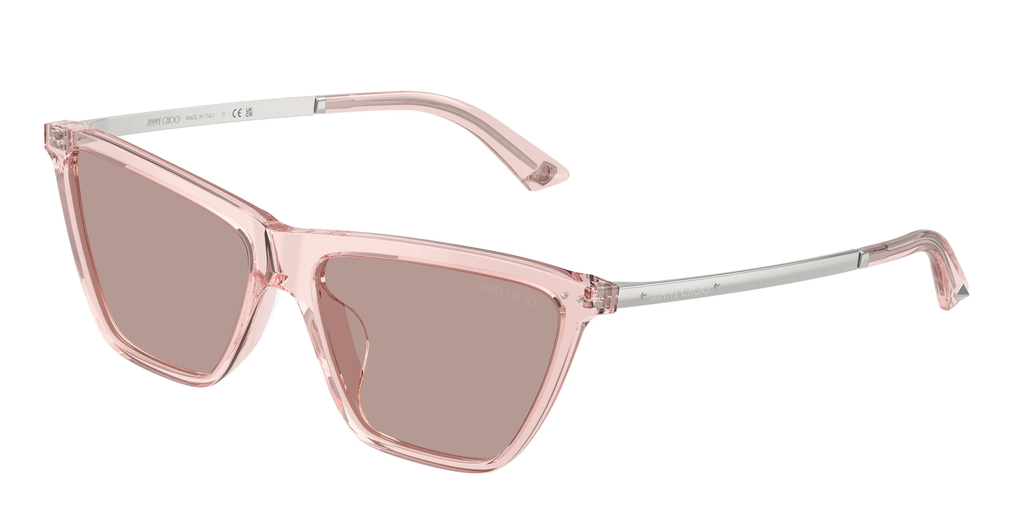 Jimmy Choo JC5059U 50347N Occhiali da sole Acetato Rosa Marrone Cat Eye Normale - immagine 1