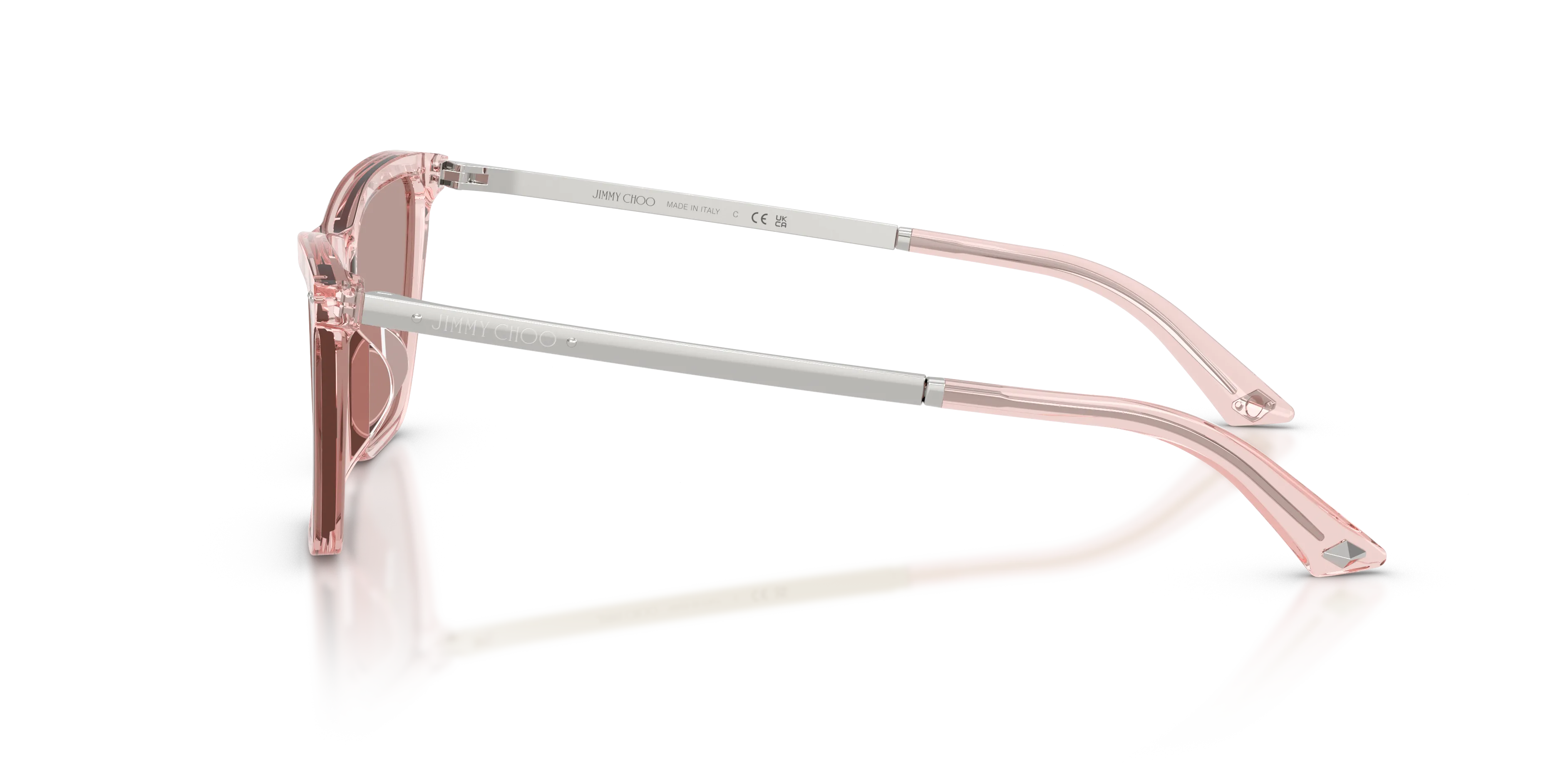 Jimmy Choo JC5059U 50347N Occhiali da sole Acetato Rosa Marrone Cat Eye Normale - immagine 4