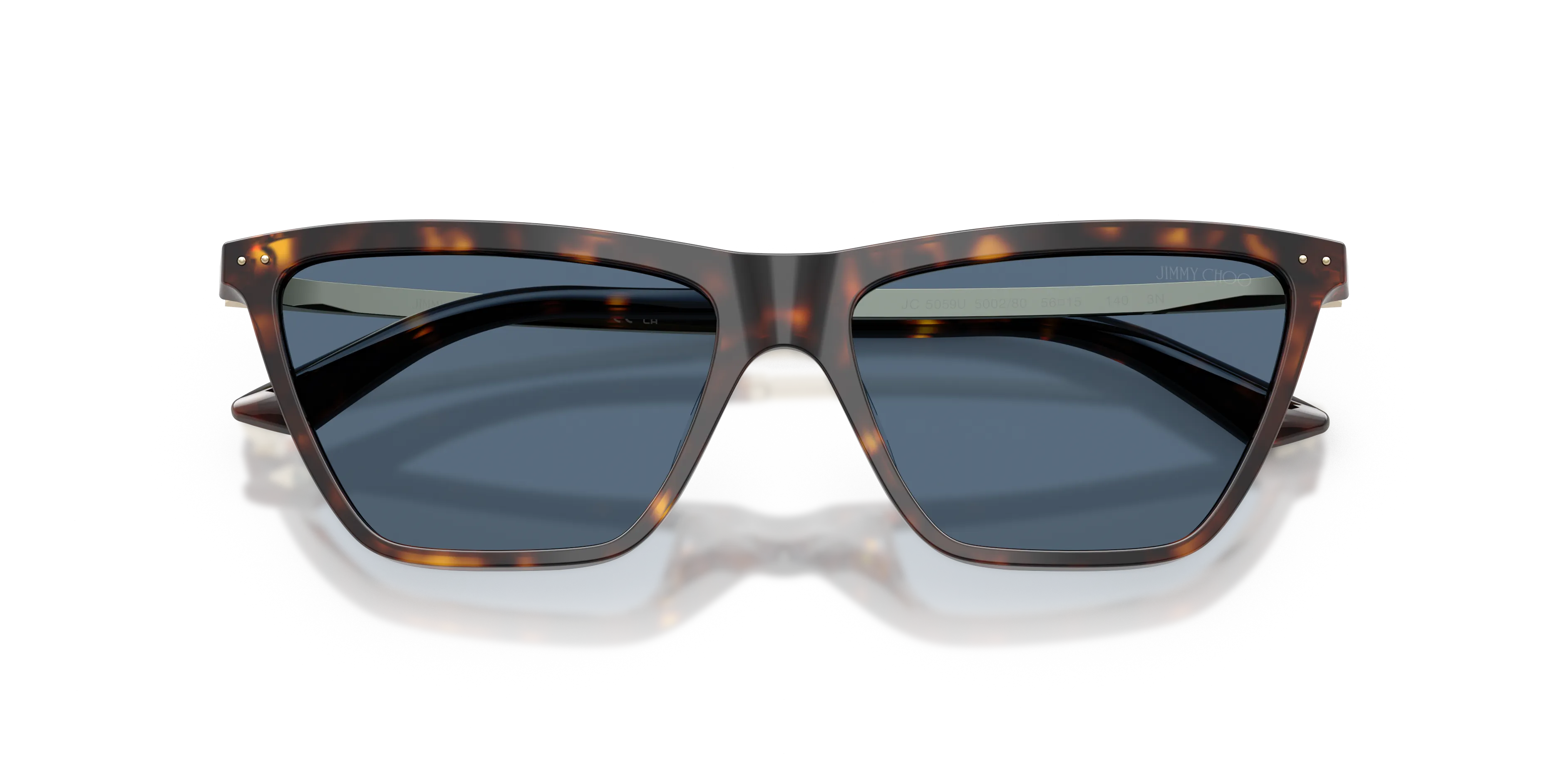 Jimmy Choo JC5059U 500280 Occhiali da sole Acetato Tartaruga Blu Cat Eye Normale - immagine 2