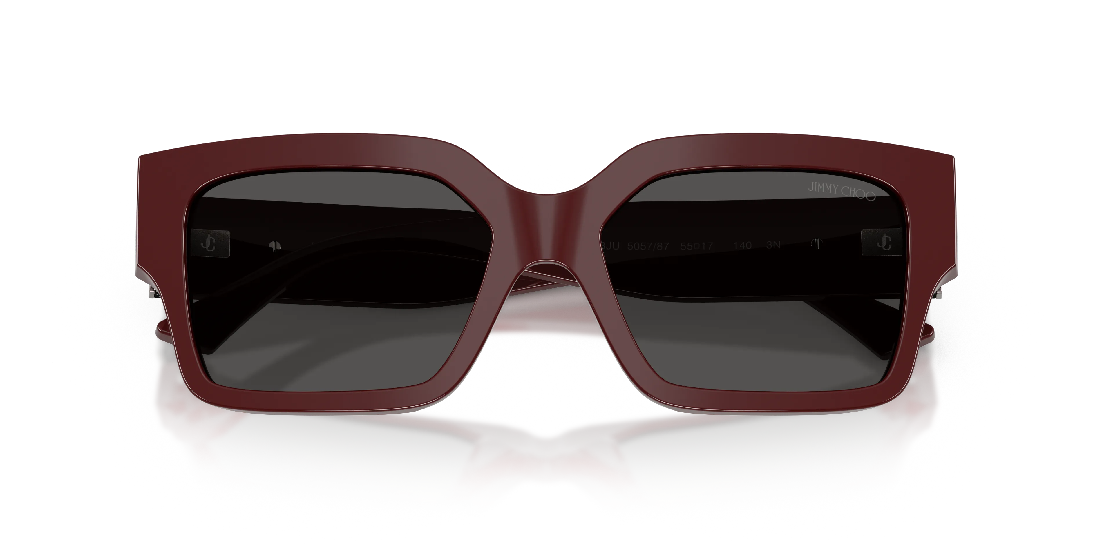 Jimmy Choo JC5058JU 505787 Occhiali da sole Acetato Rosso Grigio Squadrata Normale - immagine 2