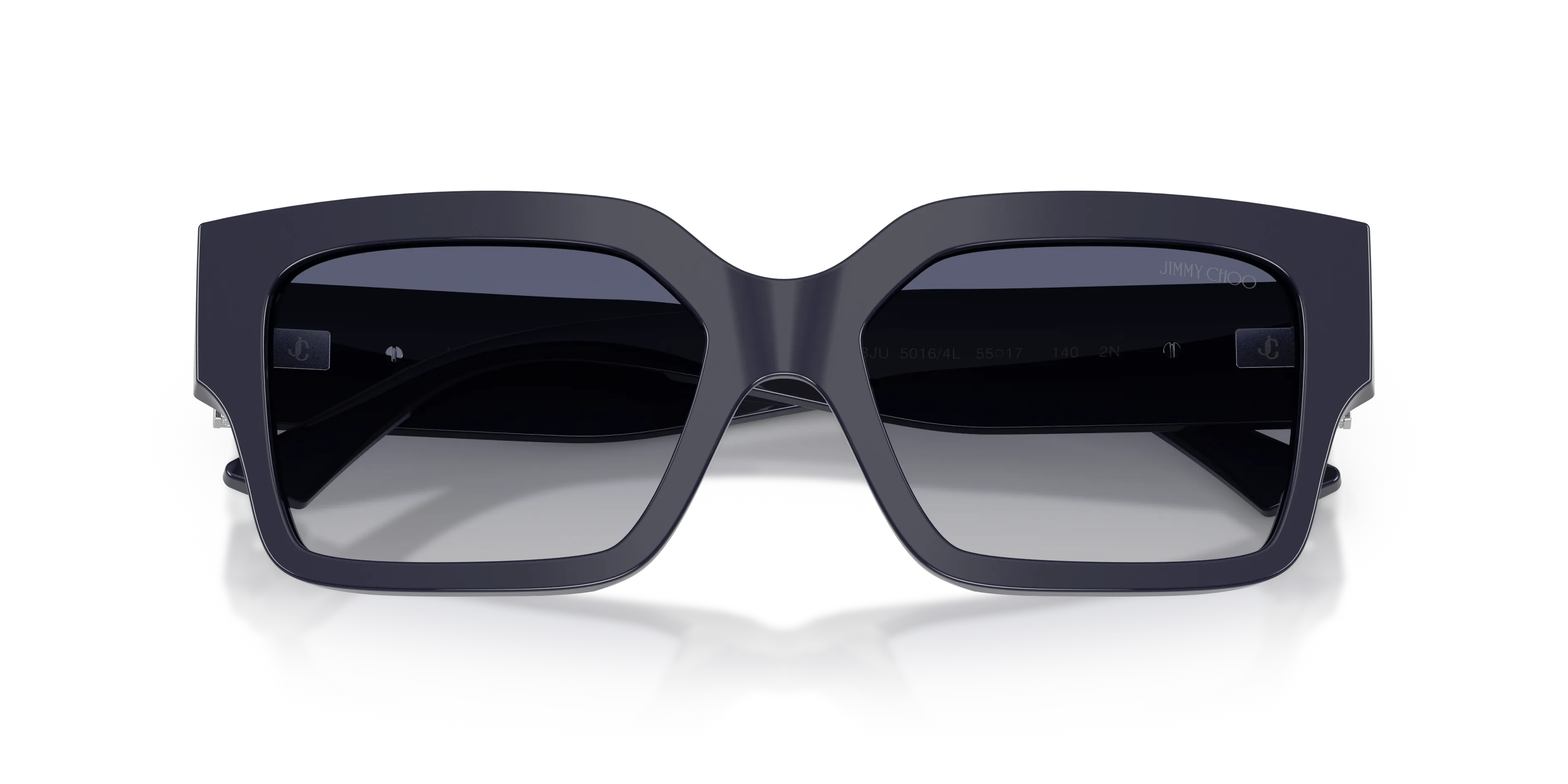 Jimmy Choo JC5058JU 50164L Occhiali da sole Acetato Blu Grigio Squadrata Normale Sfumato - immagine 2