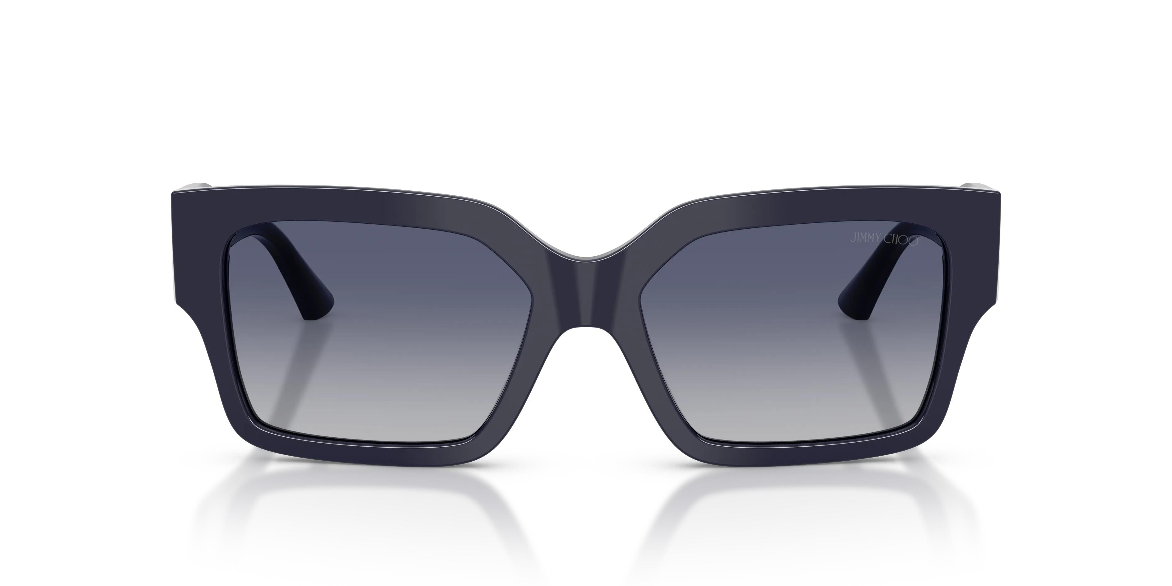 Jimmy Choo JC5058JU 50164L Occhiali da sole Acetato Blu Grigio Squadrata Normale Sfumato - immagine 3
