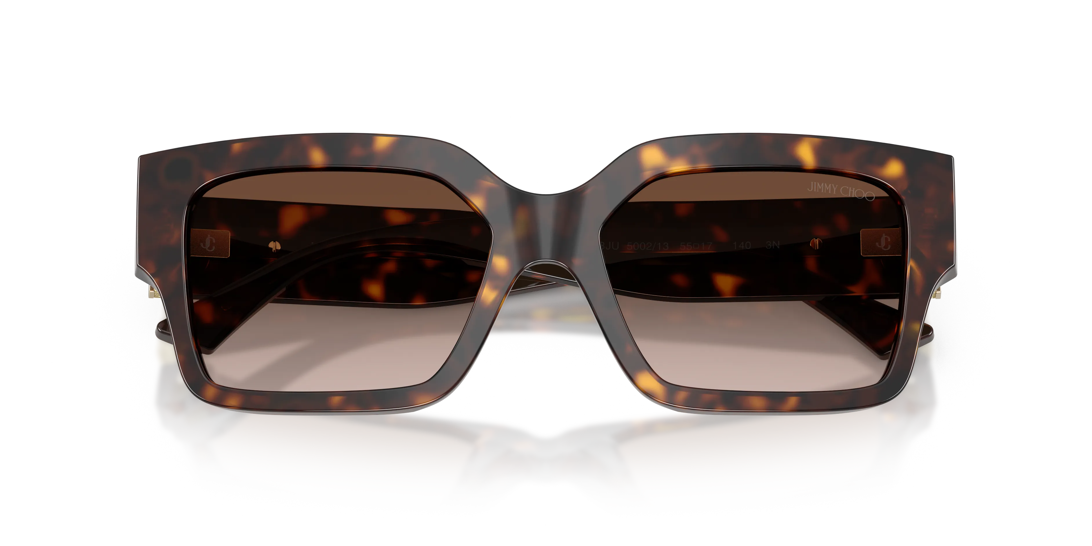 Jimmy Choo JC5058JU 500213 Occhiali da sole Acetato Tartaruga Marrone Squadrata Normale Sfumato - immagine 2