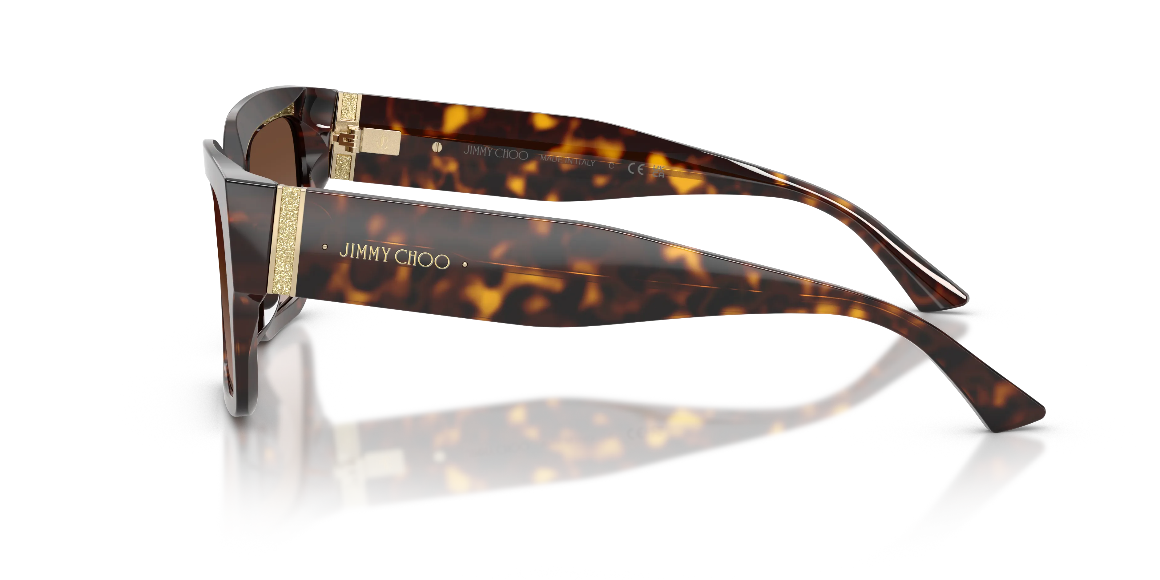 Jimmy Choo JC5058JU 500213 Occhiali da sole Acetato Tartaruga Marrone Squadrata Normale Sfumato - immagine 4