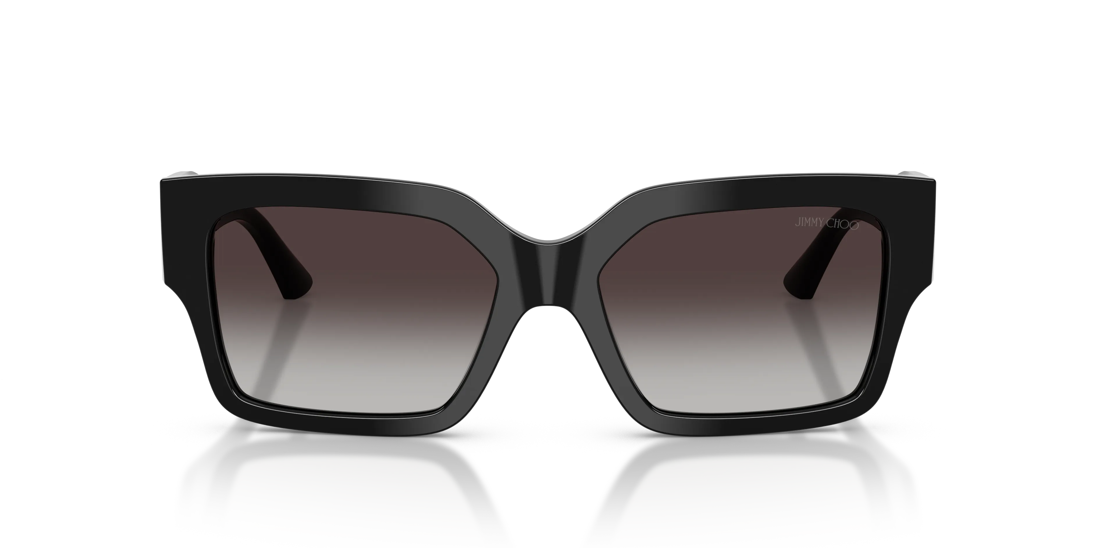 Jimmy Choo JC5058JU 50008G Occhiali da sole Acetato Nero Grigio Squadrata Normale Sfumato - immagine 3