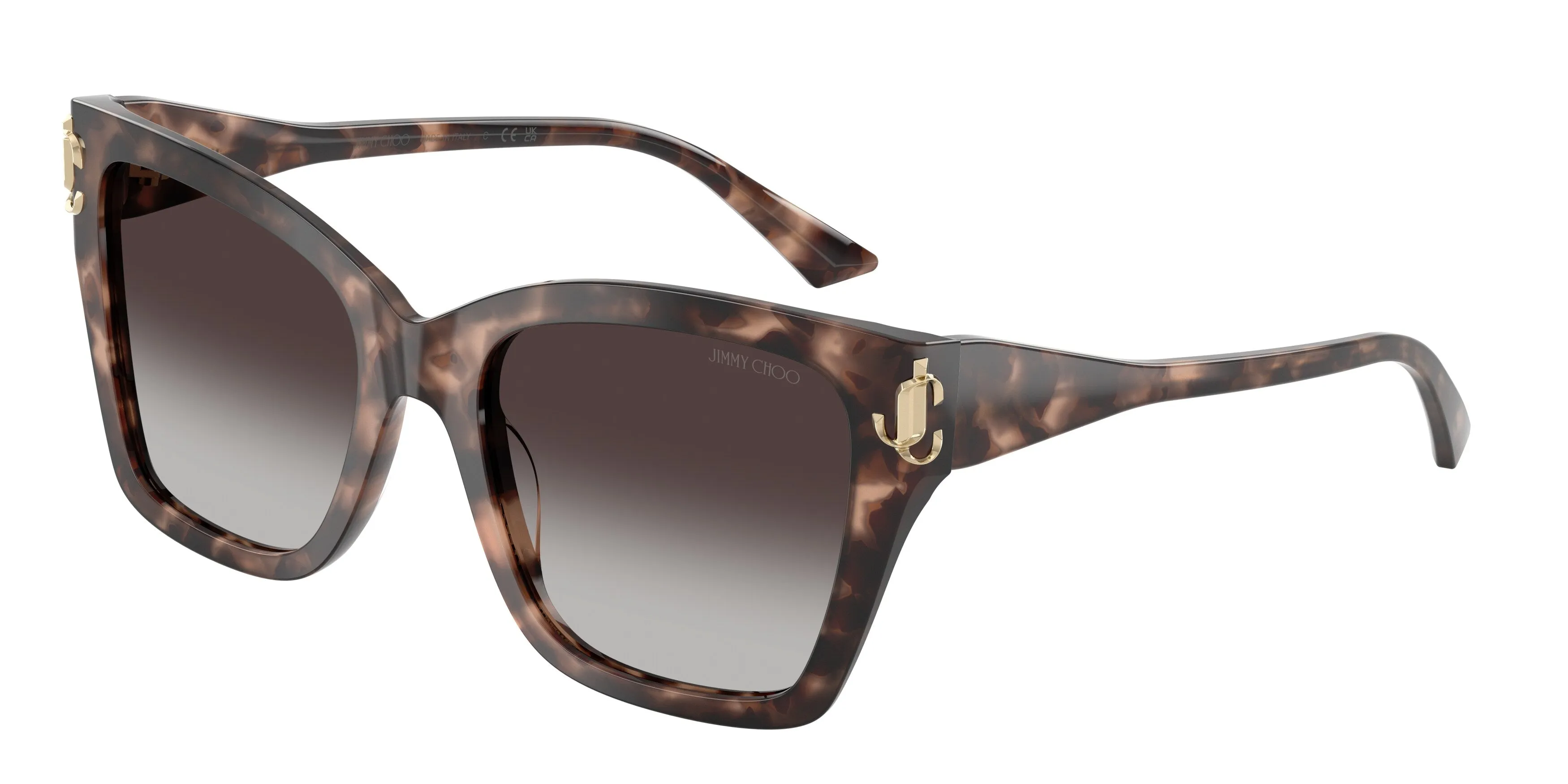 Jimmy Choo JC5012 50708G Occhiali da sole Acetato Tartaruga Grigio Squadrata Normale Sfumato - immagine 1