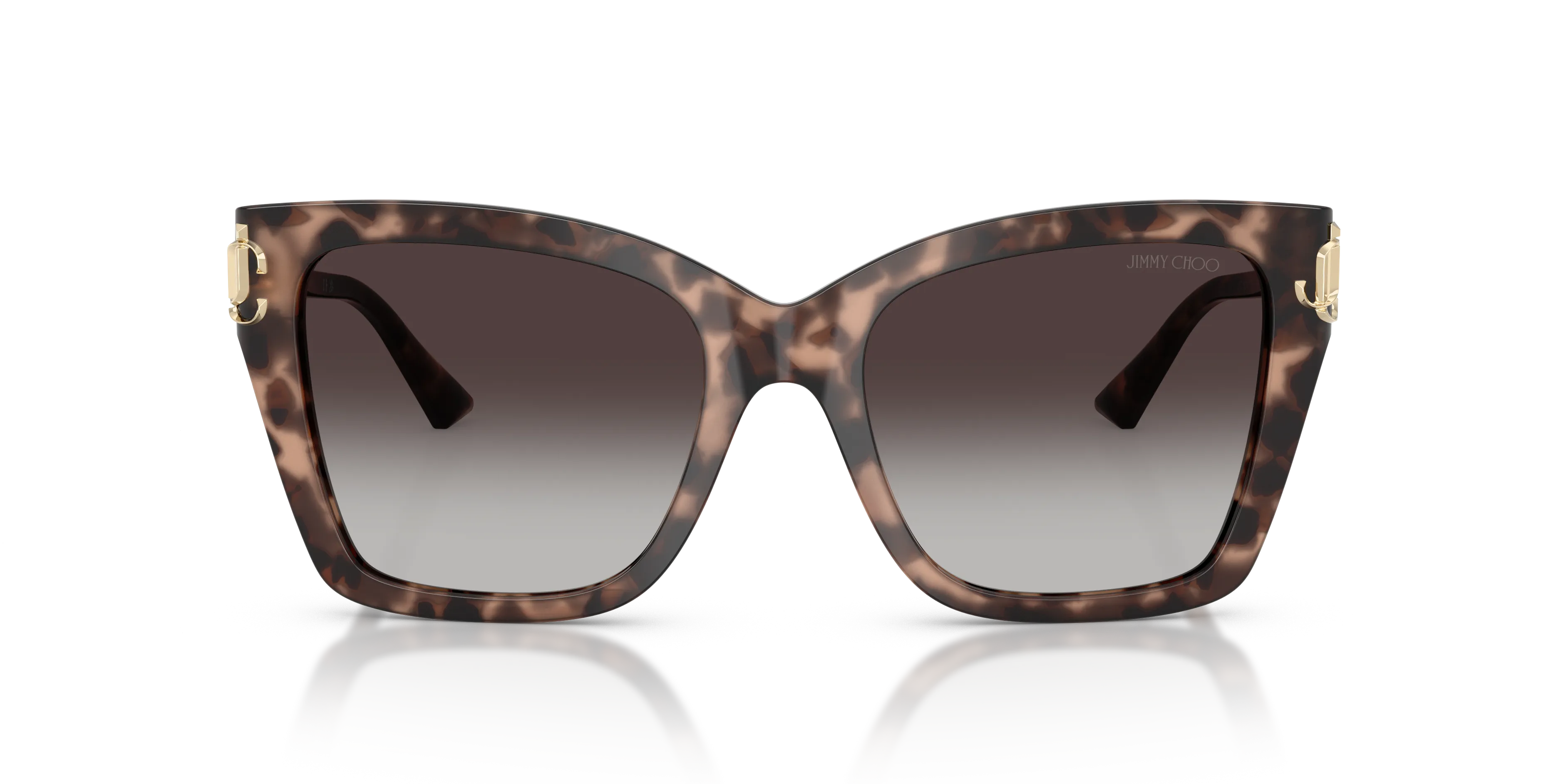 Jimmy Choo JC5012 50708G Occhiali da sole Acetato Tartaruga Grigio Squadrata Normale Sfumato - immagine 3