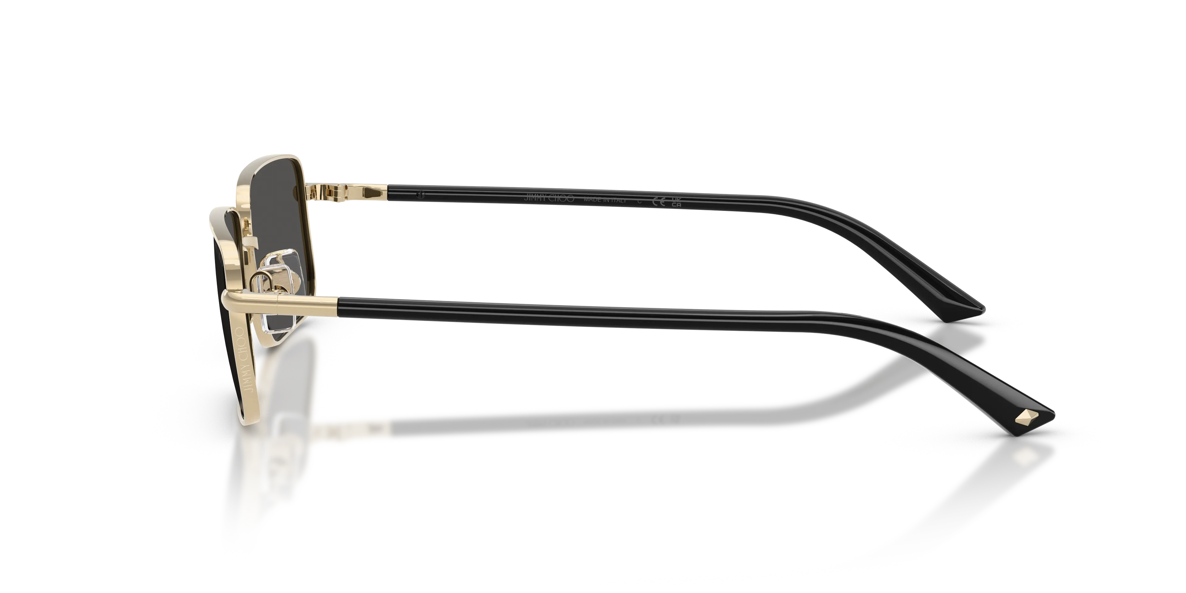 Jimmy Choo JC4027 300687 Occhiali da sole Metallo Oro Grigio Squadrata Normale - immagine 4