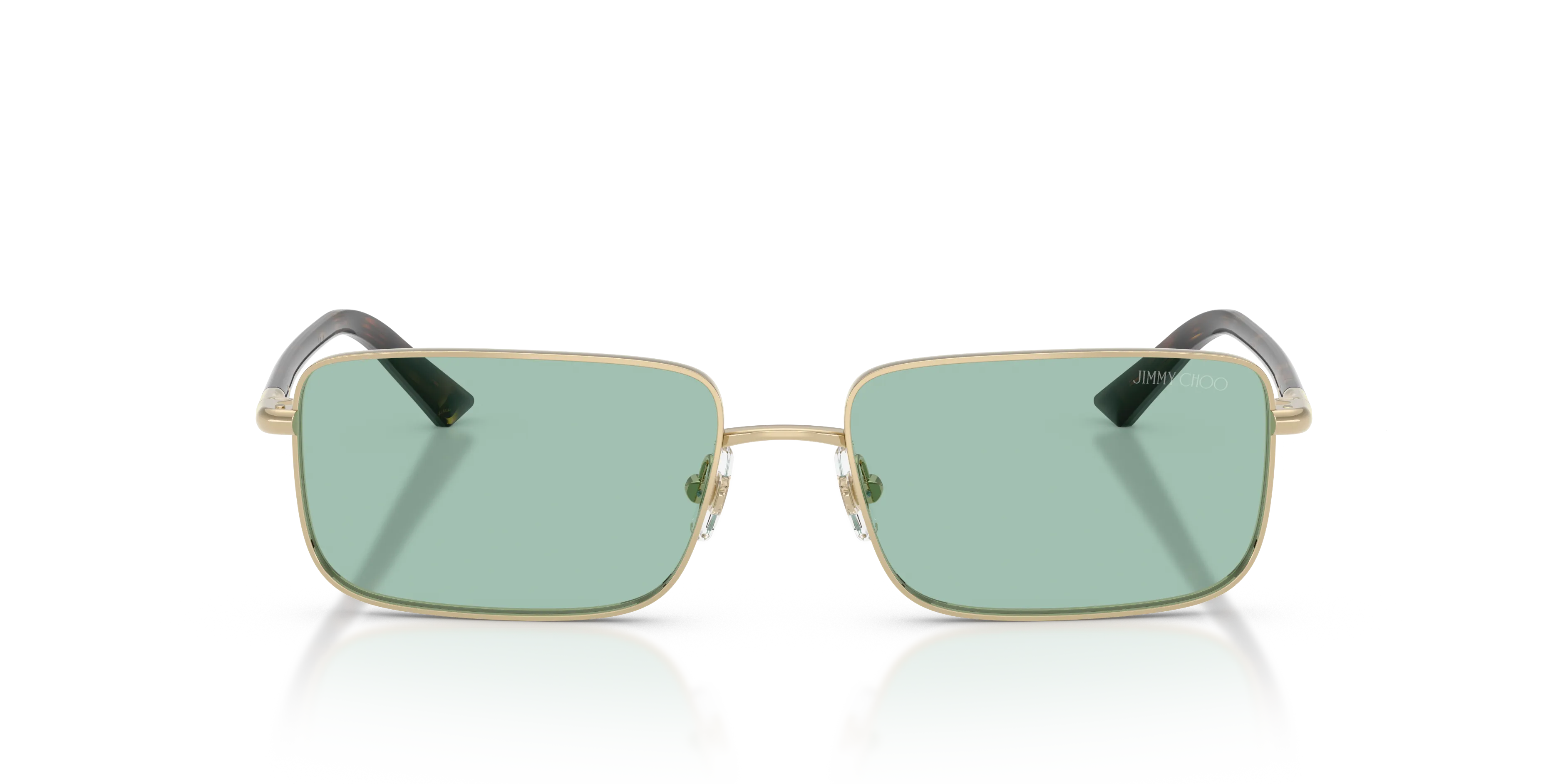 Jimmy Choo JC4027 3006/2 Occhiali da sole Metallo Oro Verde Squadrata Normale - immagine 3