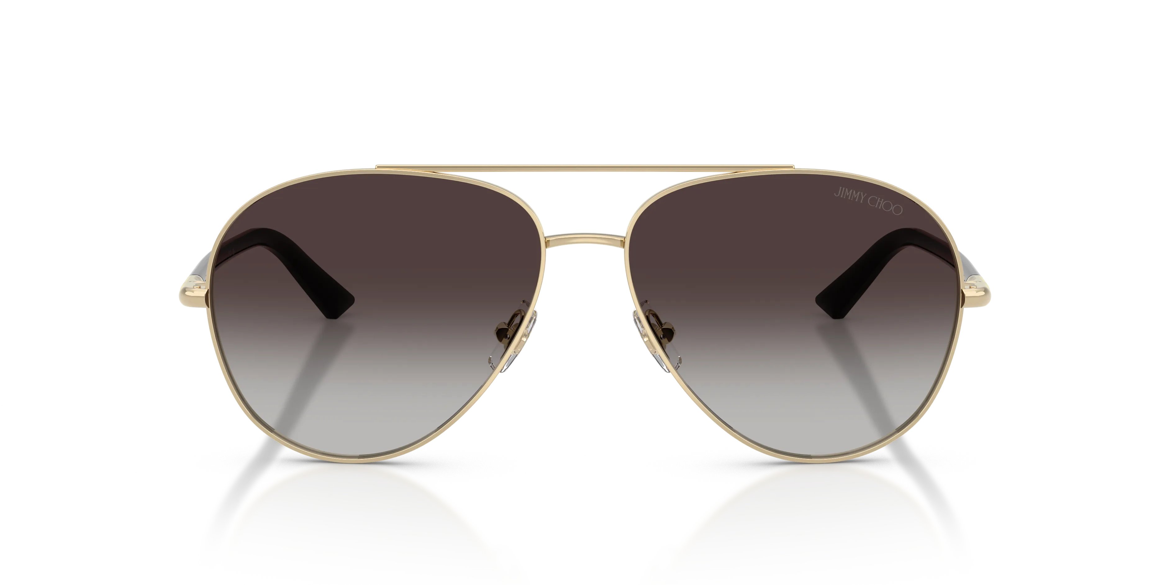 Jimmy Choo JC4026 30068G Occhiali da sole Metallo Oro Grigio Pilot Normale Sfumato - immagine 3