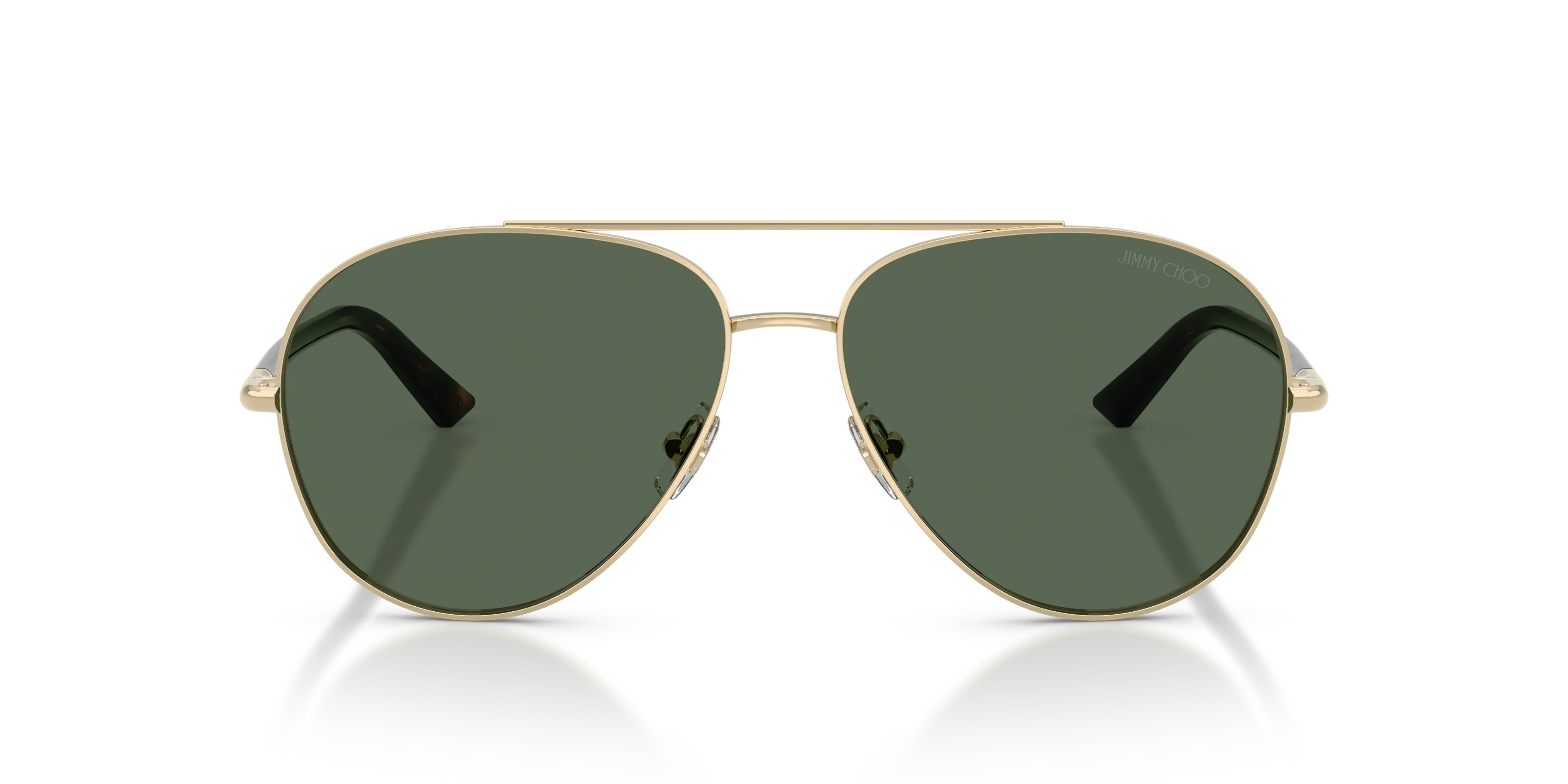 Jimmy Choo JC4026 300671 Occhiali da sole Metallo Oro Verde Pilot Normale - immagine 3