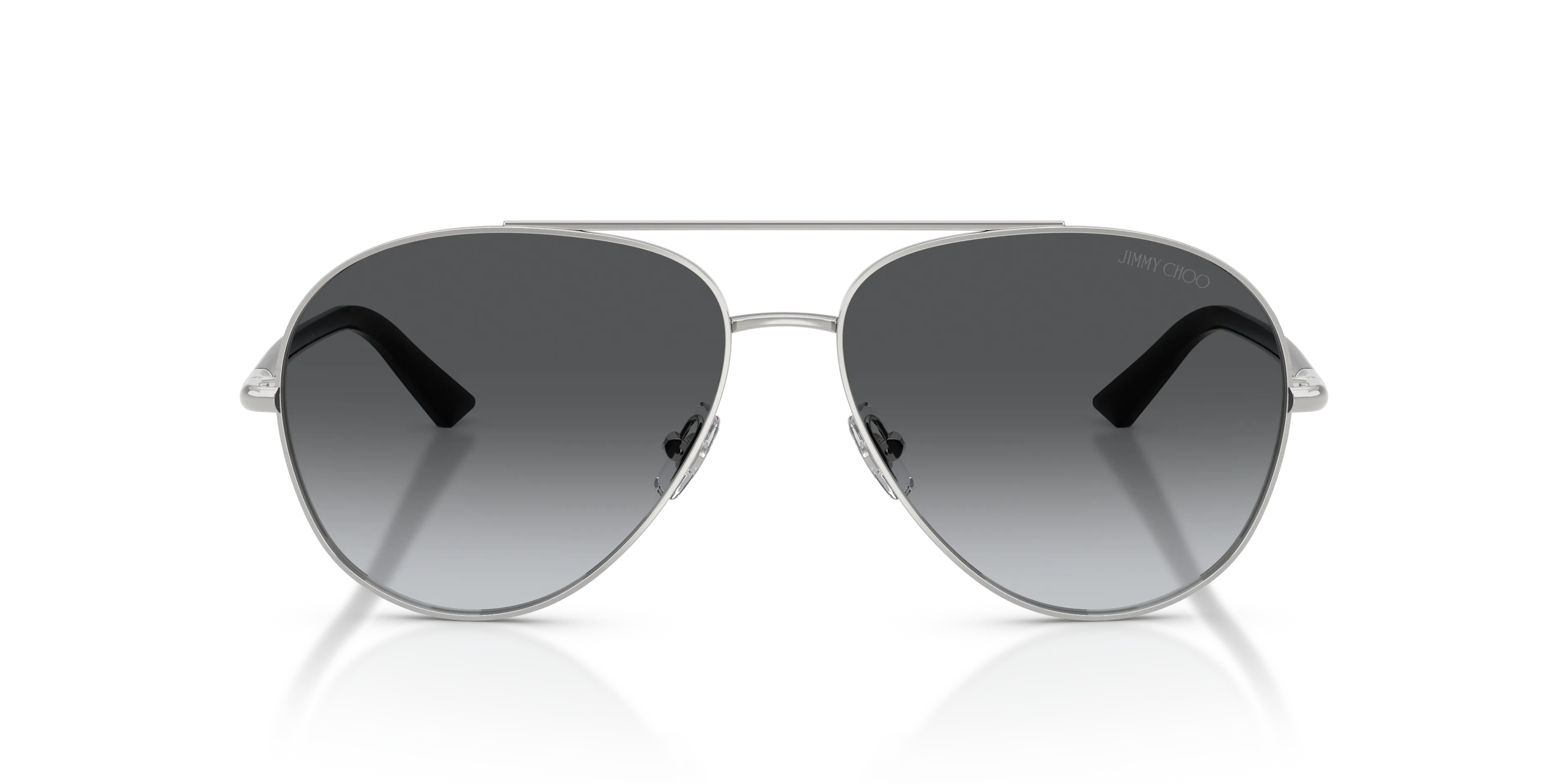 Jimmy Choo JC4026 3002T3 Occhiali da sole Metallo Argento Grigio Pilot Polarizzata - immagine 3