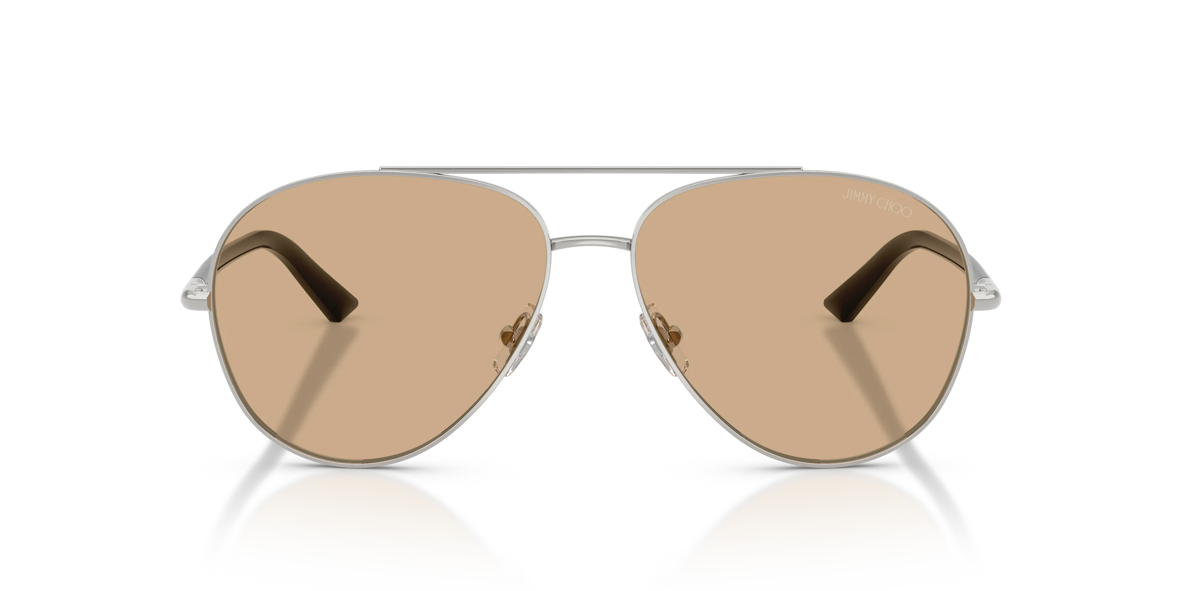 Jimmy Choo JC4026 3002/8 Occhiali da sole Metallo Argento Giallo Pilot Normale - immagine 3