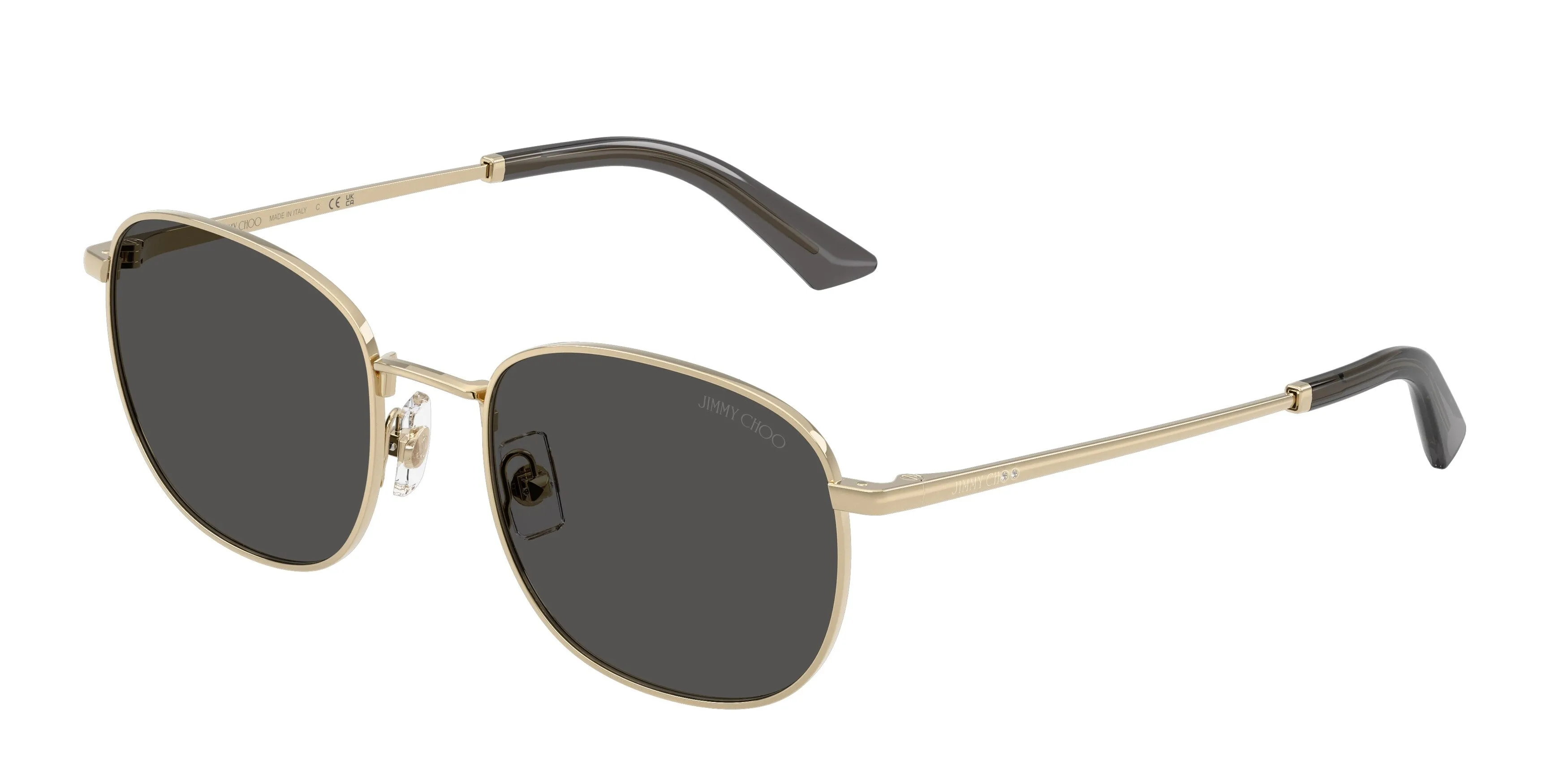 Jimmy Choo JC4025B 300687 Occhiali da sole Metallo Oro Grigio Pantos Normale - immagine 1