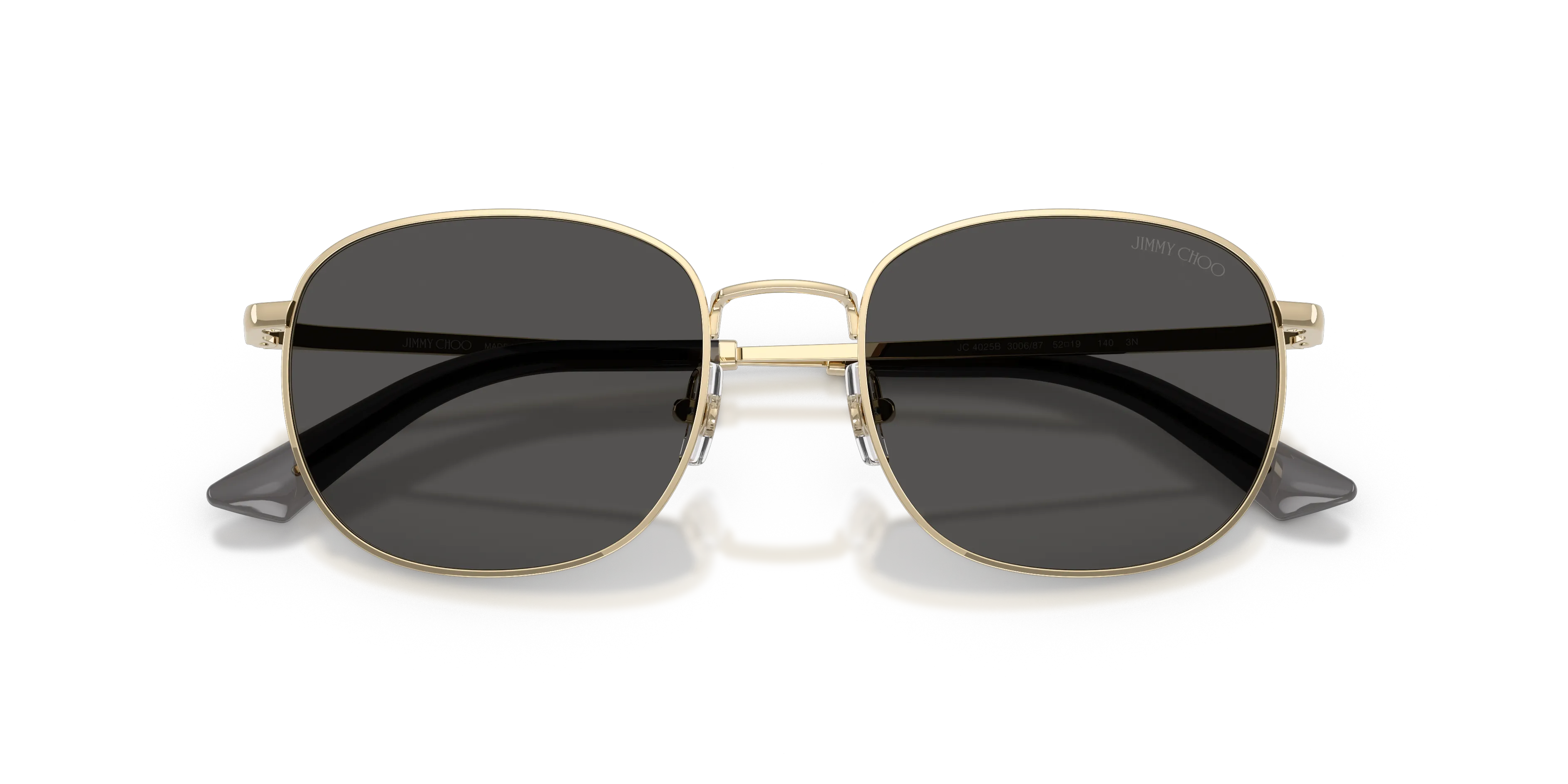 Jimmy Choo JC4025B 300687 Occhiali da sole Metallo Oro Grigio Pantos Normale - immagine 2
