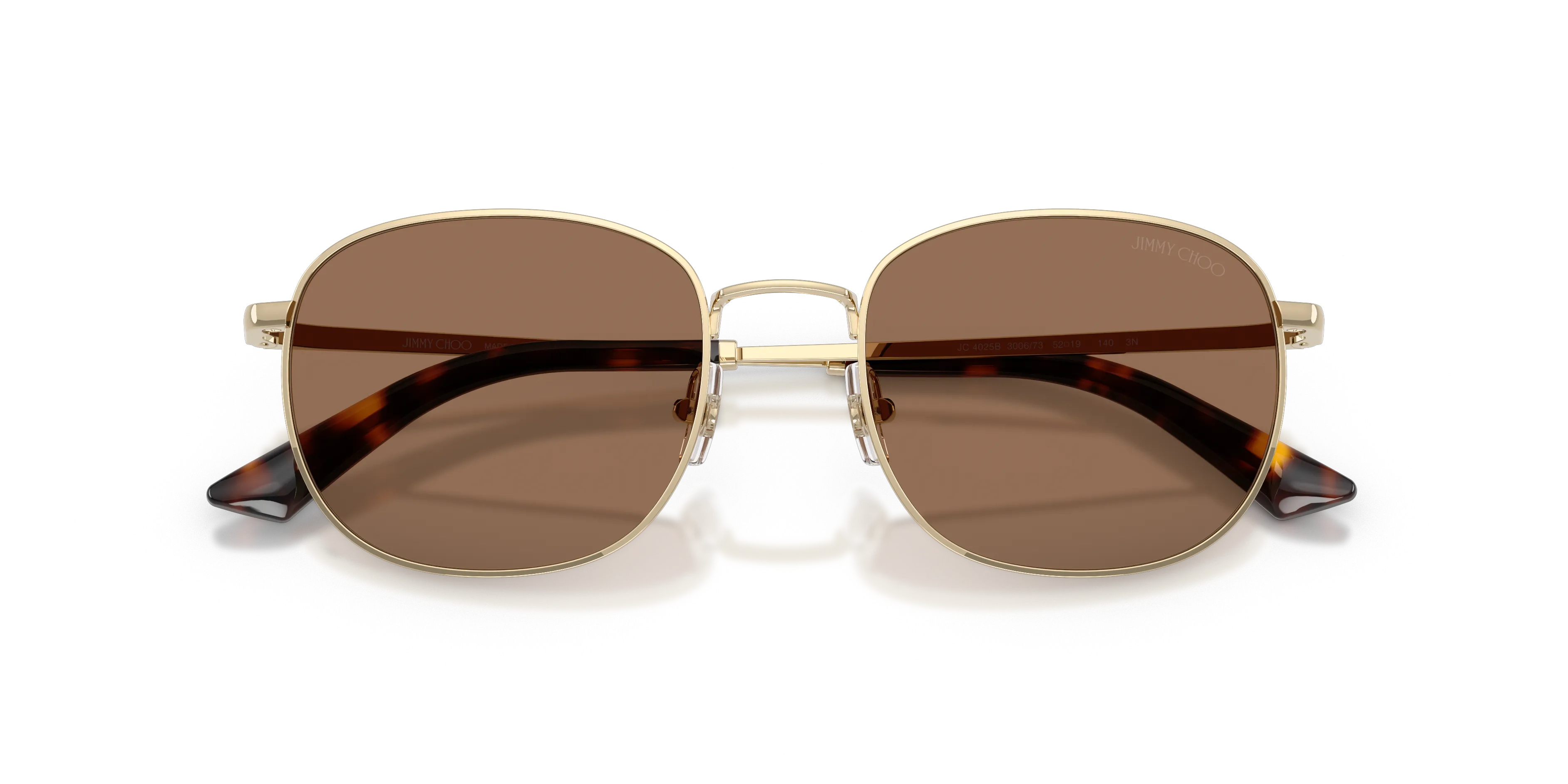 Jimmy Choo JC4025B 300673 Occhiali da sole Metallo Oro Marrone Pantos Normale - immagine 2