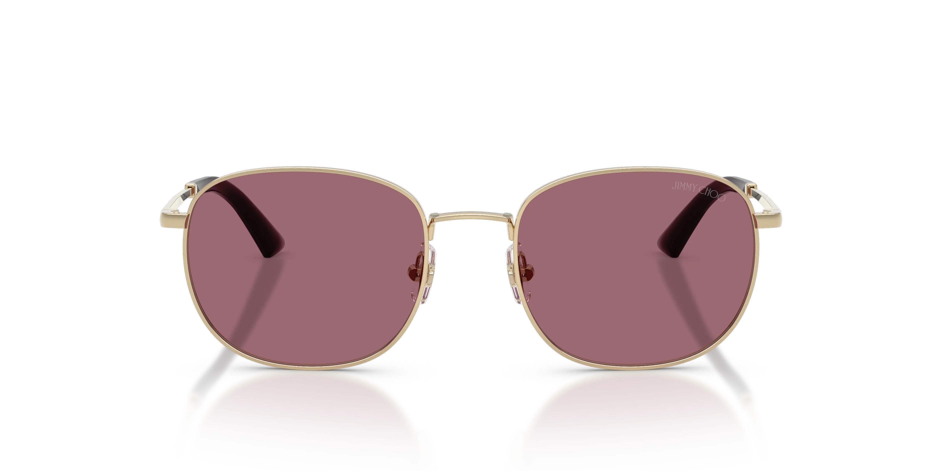 Jimmy Choo JC4025B 30061A Occhiali da sole Metallo Oro Viola Pantos Normale - immagine 3