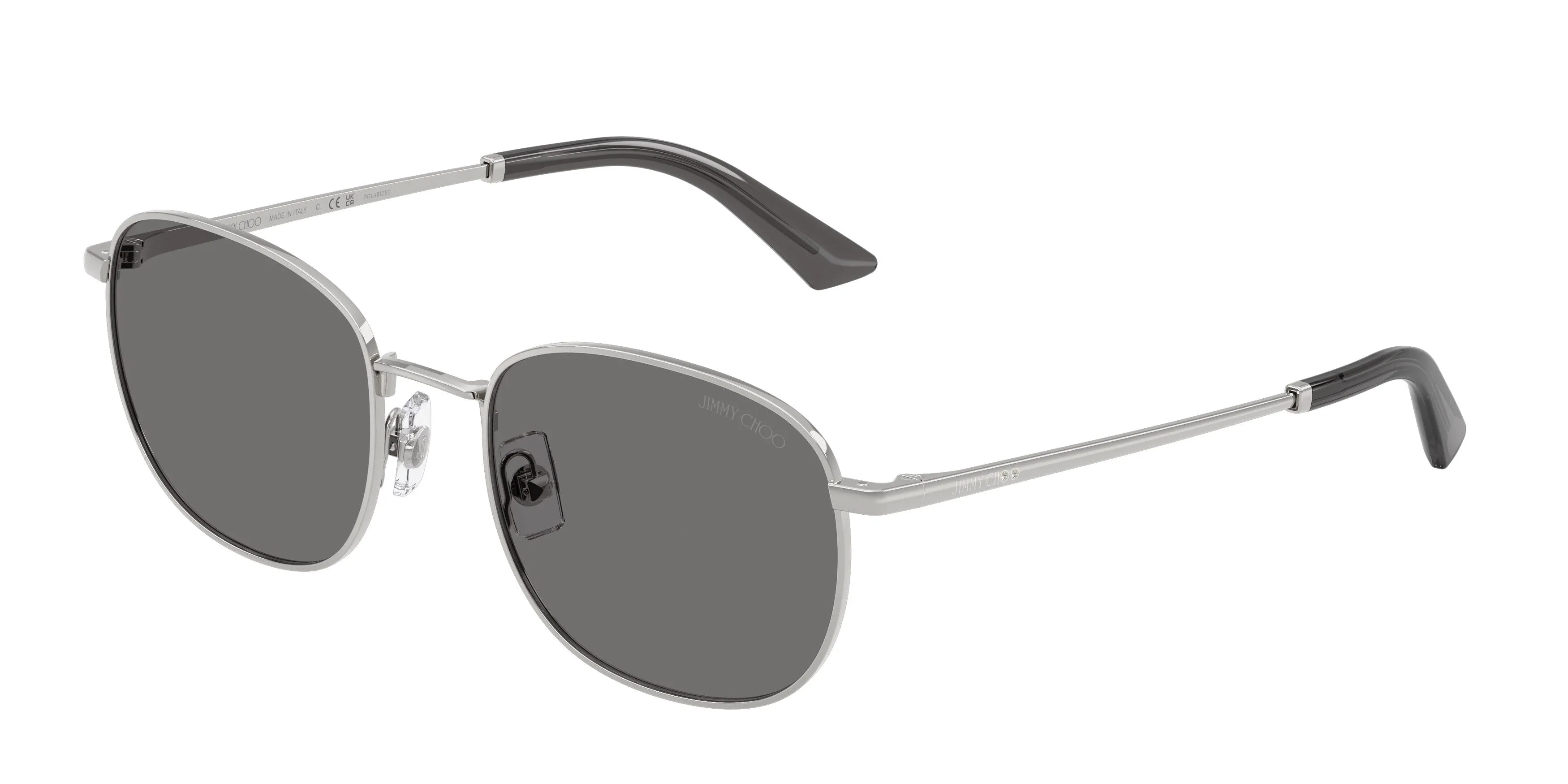 Jimmy Choo JC4025B 300281 Occhiali da sole Metallo Argento Grigio Pantos Polarizzata - immagine 1