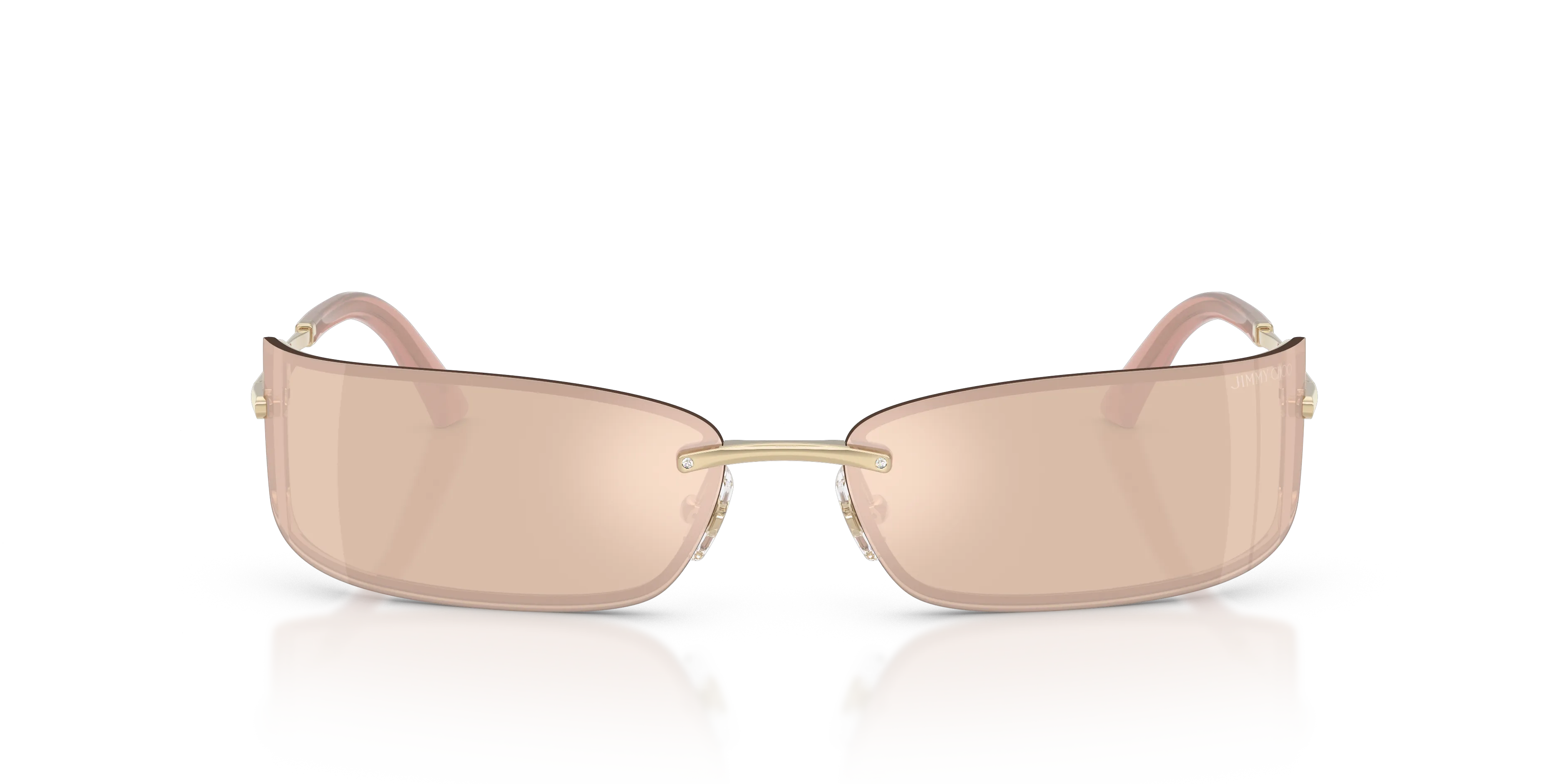 Jimmy Choo JC4024B 3006AK Occhiali da sole Metallo Oro Rosa Squadrata Normale - immagine 3