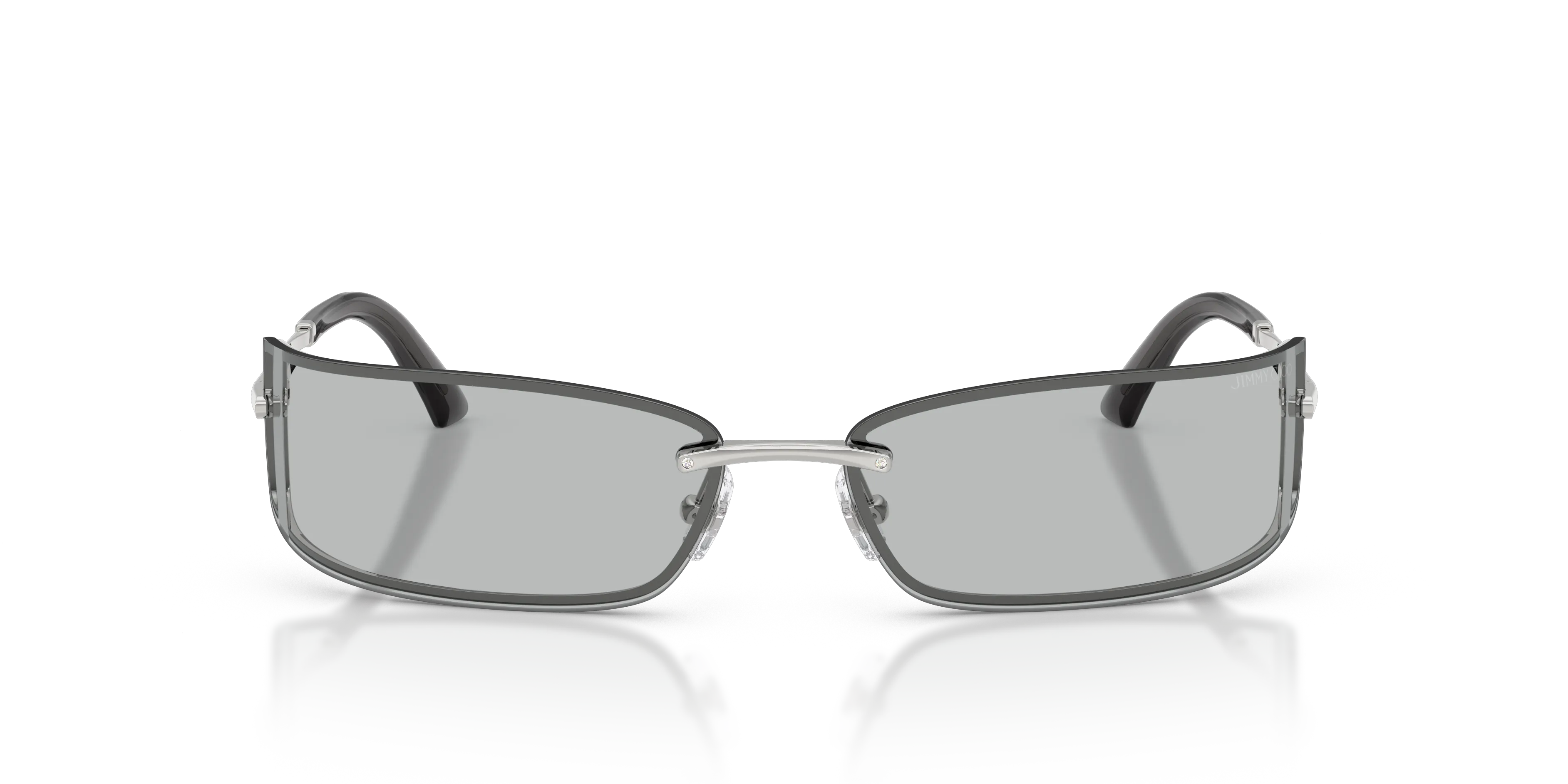 Jimmy Choo JC4024B 300287 Occhiali da sole Metallo Argento Grigio Squadrata Normale - immagine 3