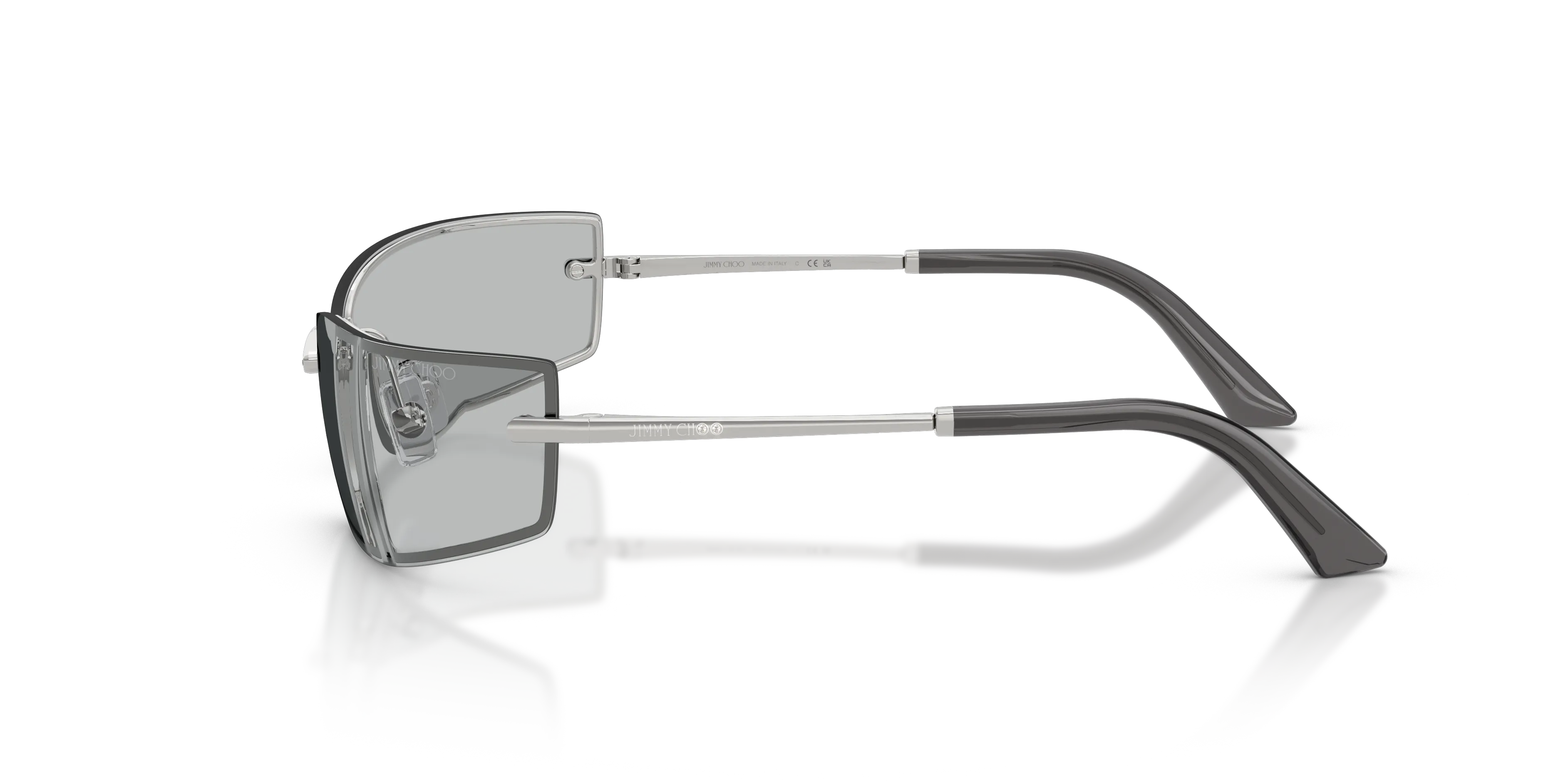Jimmy Choo JC4024B 300287 Occhiali da sole Metallo Argento Grigio Squadrata Normale - immagine 4