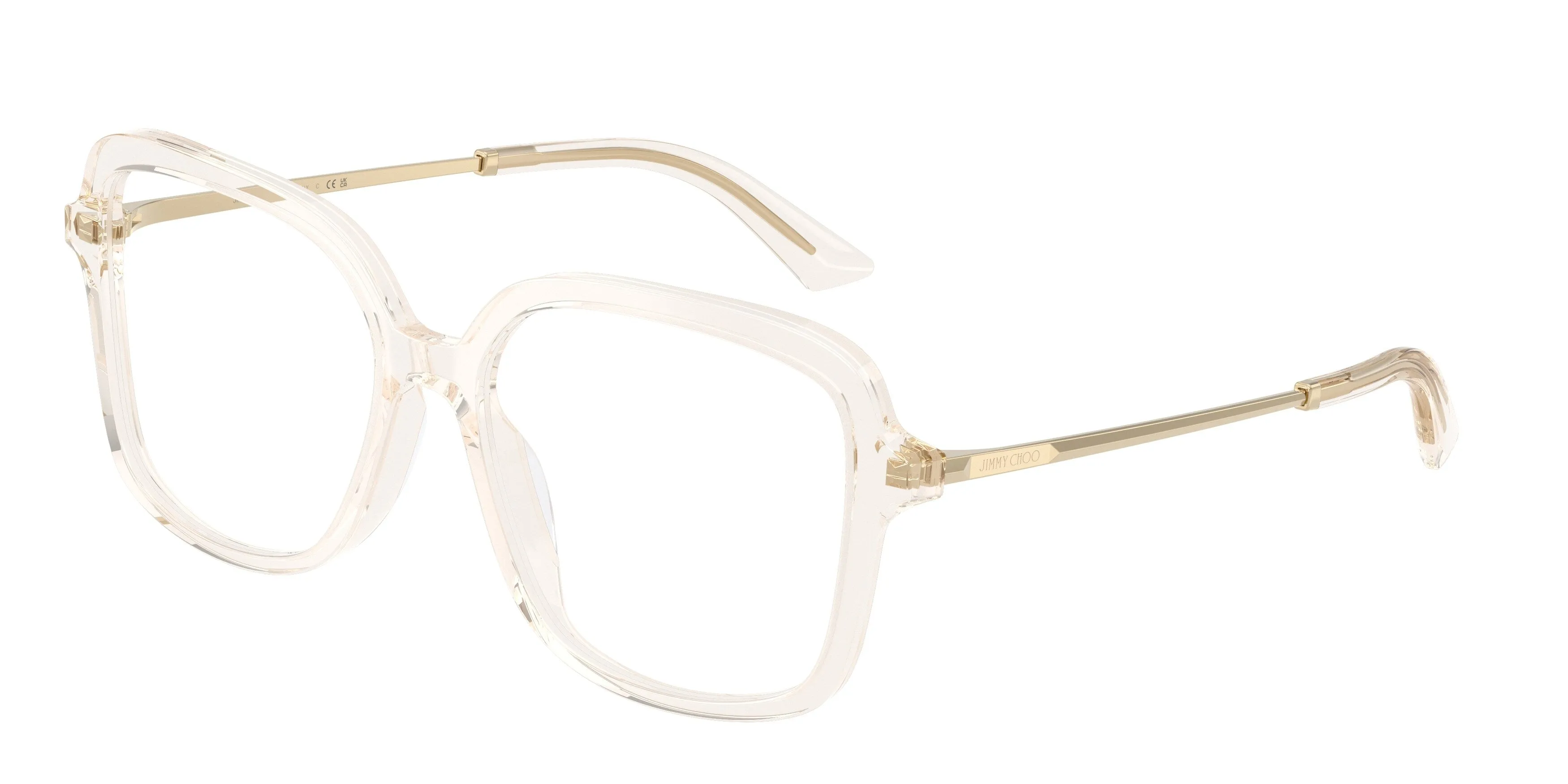 Jimmy Choo JC3061U 5107 Montature da vista Acetato Marrone Trasparente Squadrata Normale - immagine 1