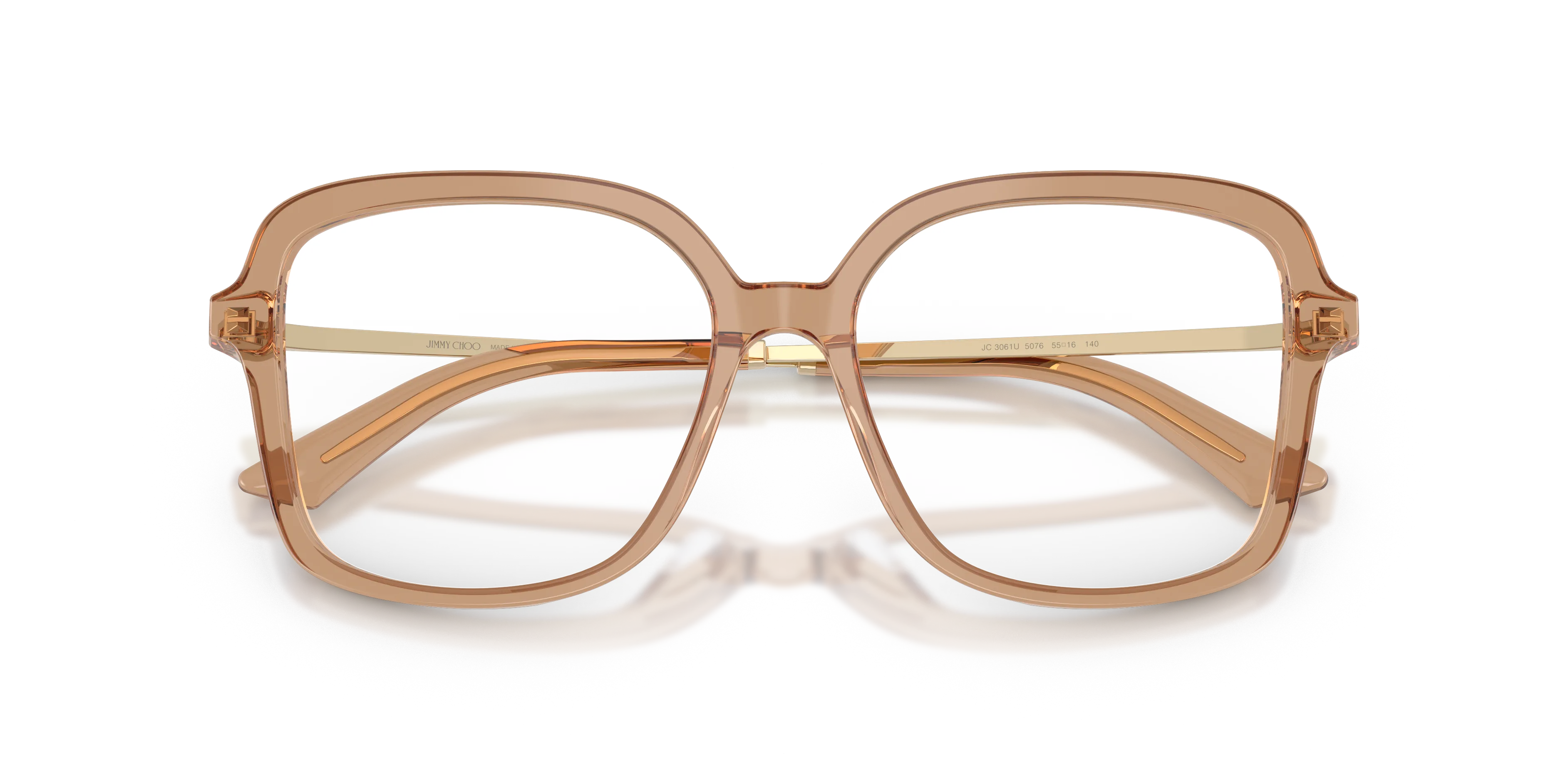 Jimmy Choo JC3061U 5076 Montature da vista Acetato Marrone Trasparente Squadrata Normale - immagine 2