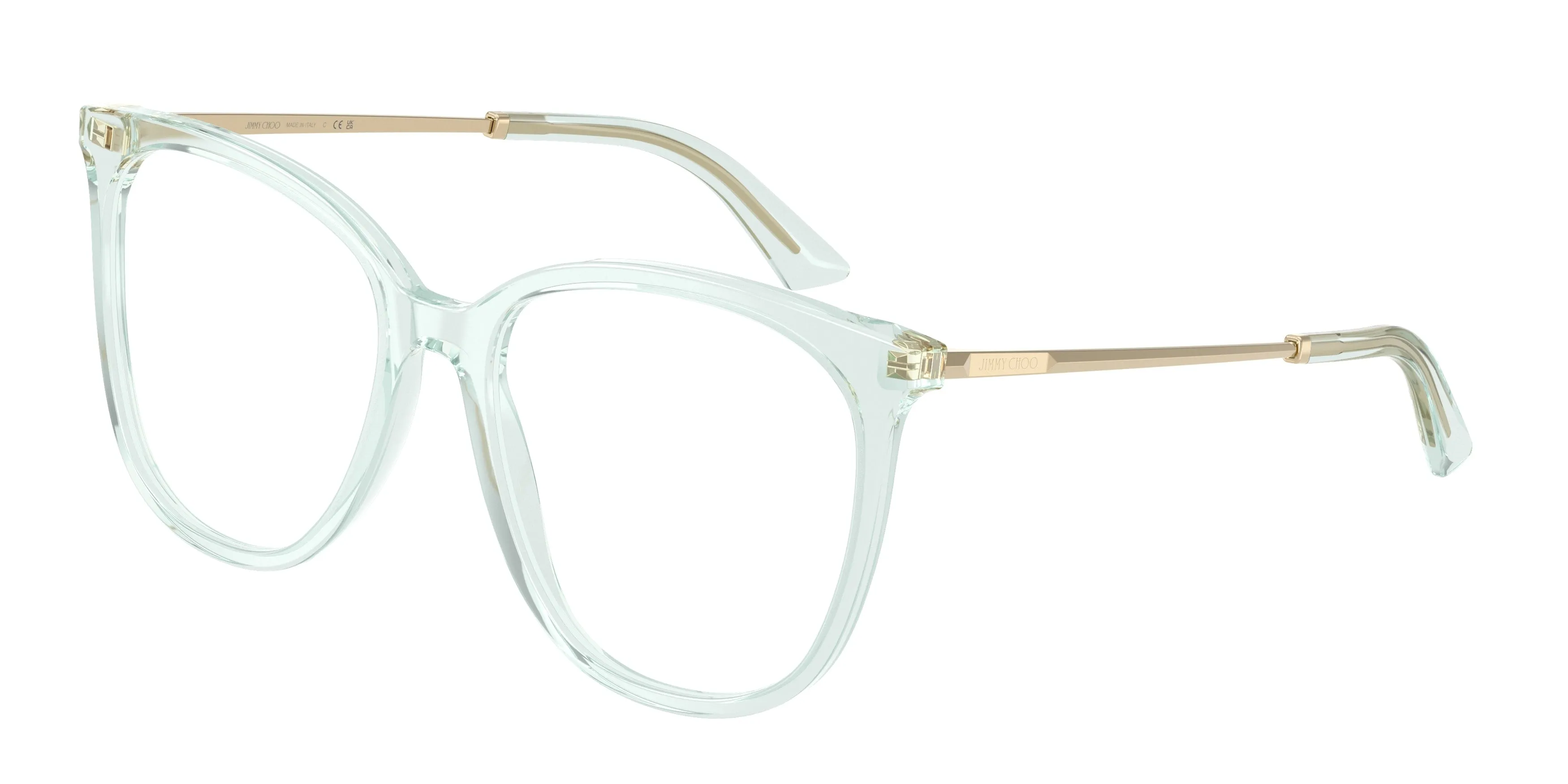 Jimmy Choo JC3060 5108 Montature da vista Acetato Verde Trasparente Pantos Normale - immagine 1