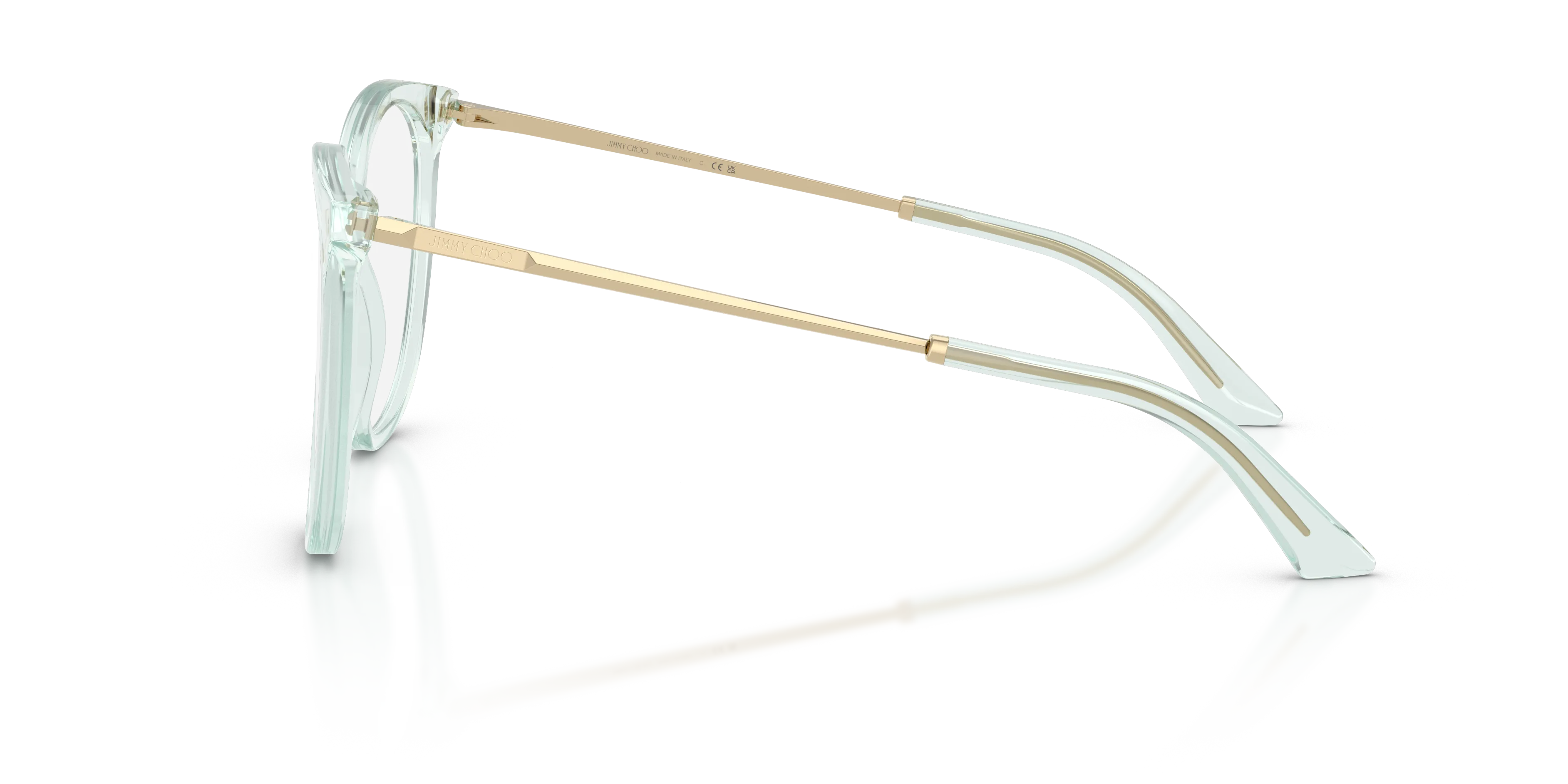 Jimmy Choo JC3060 5108 Montature da vista Acetato Verde Trasparente Pantos Normale - immagine 4