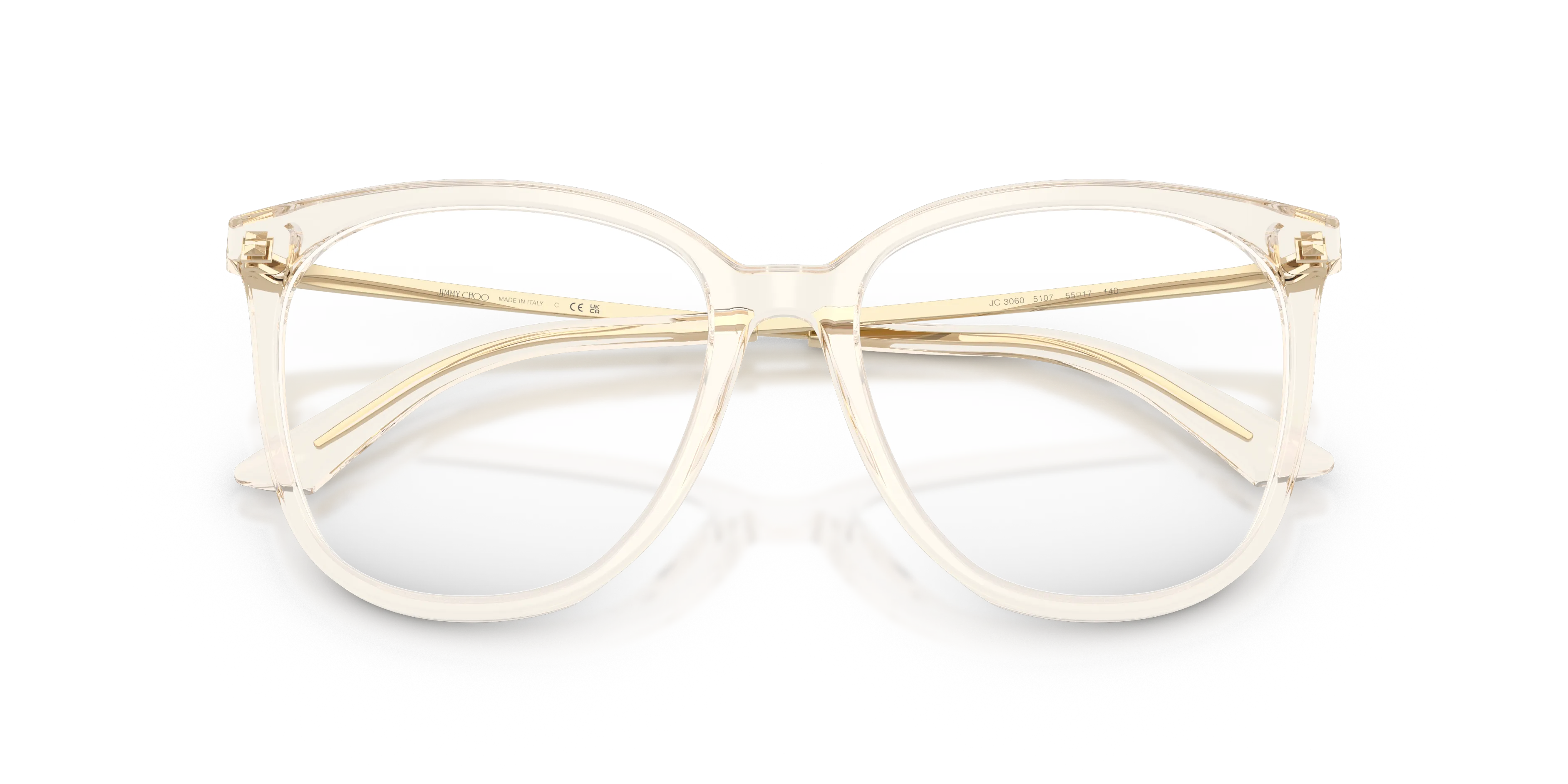 Jimmy Choo JC3060 5107 Montature da vista Acetato Marrone Trasparente Pantos Normale - immagine 2