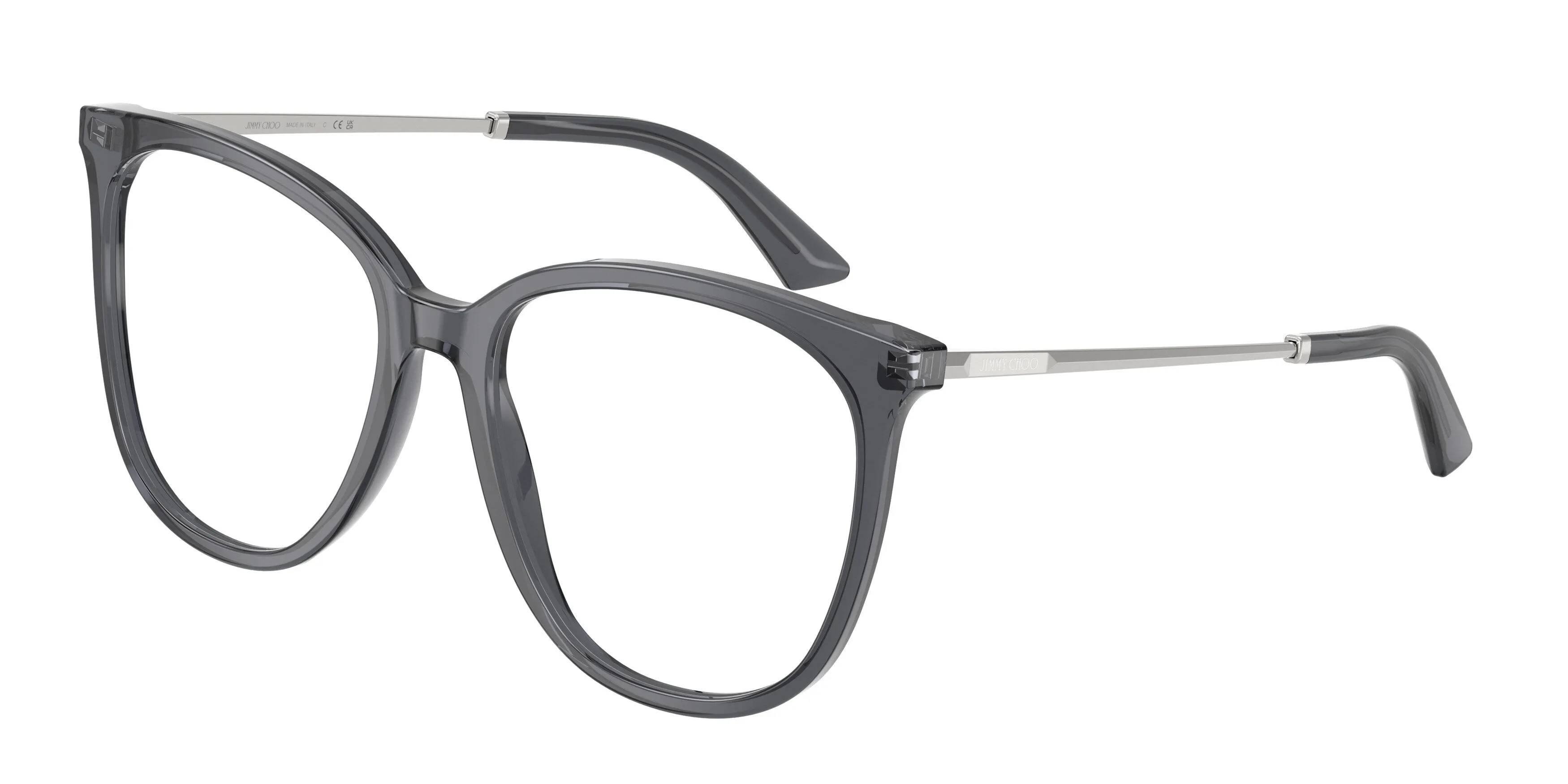 Jimmy Choo JC3060 5106 Montature da vista Acetato Grigio Trasparente Pantos Normale - immagine 1