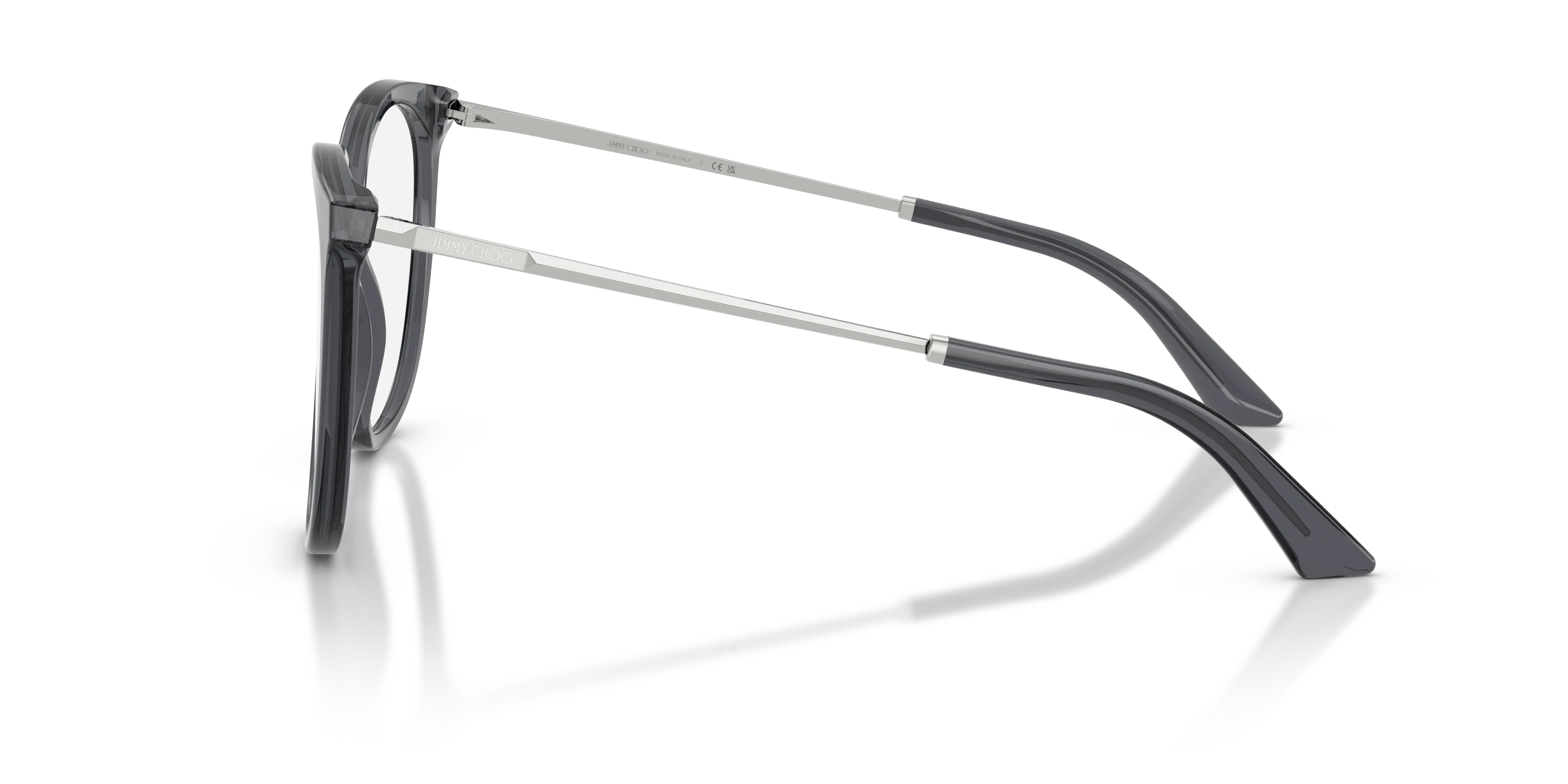 Jimmy Choo JC3060 5106 Montature da vista Acetato Grigio Trasparente Pantos Normale - immagine 4
