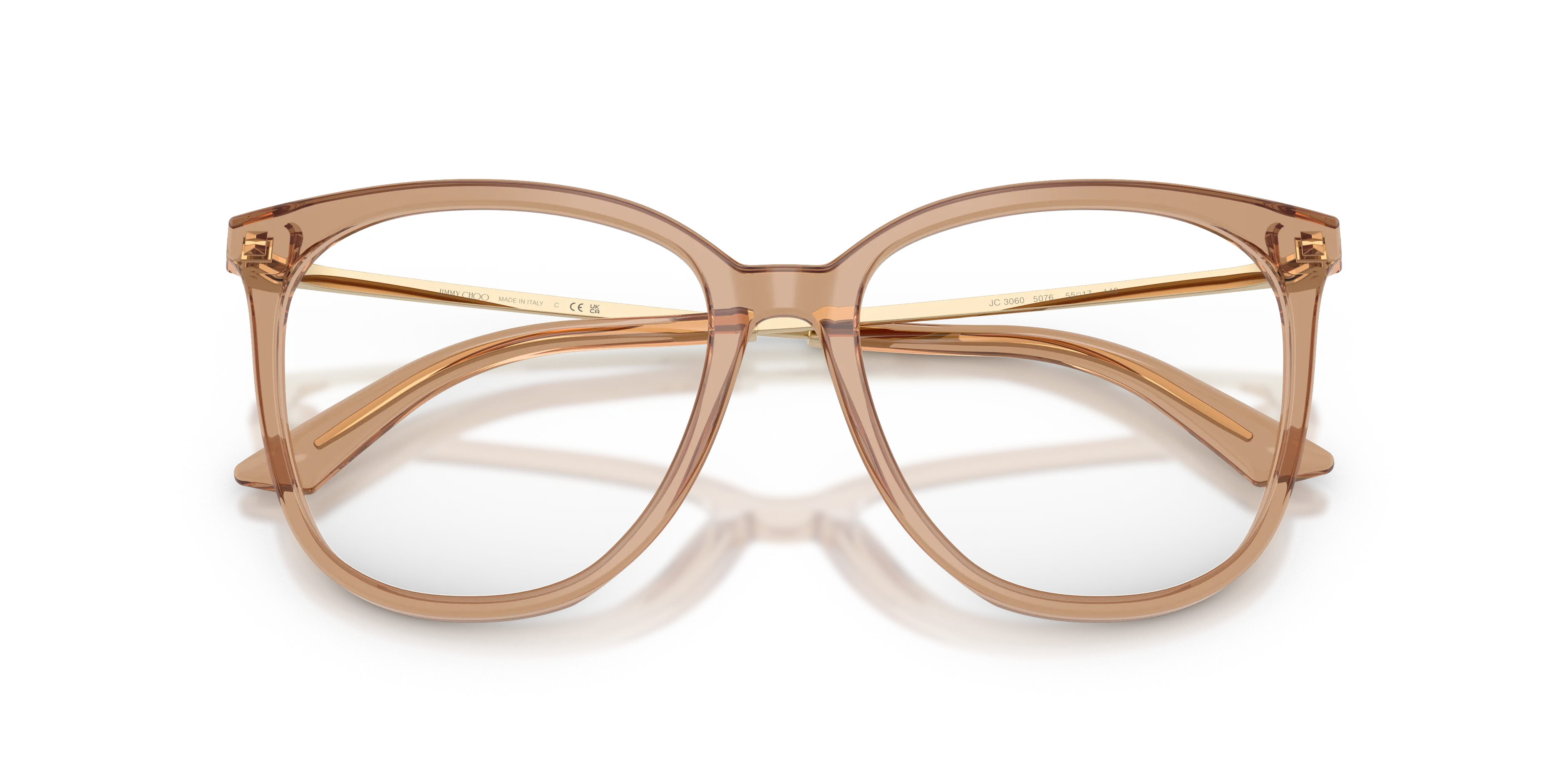 Jimmy Choo JC3060 5076 Montature da vista Acetato Marrone Trasparente Pantos Normale - immagine 2