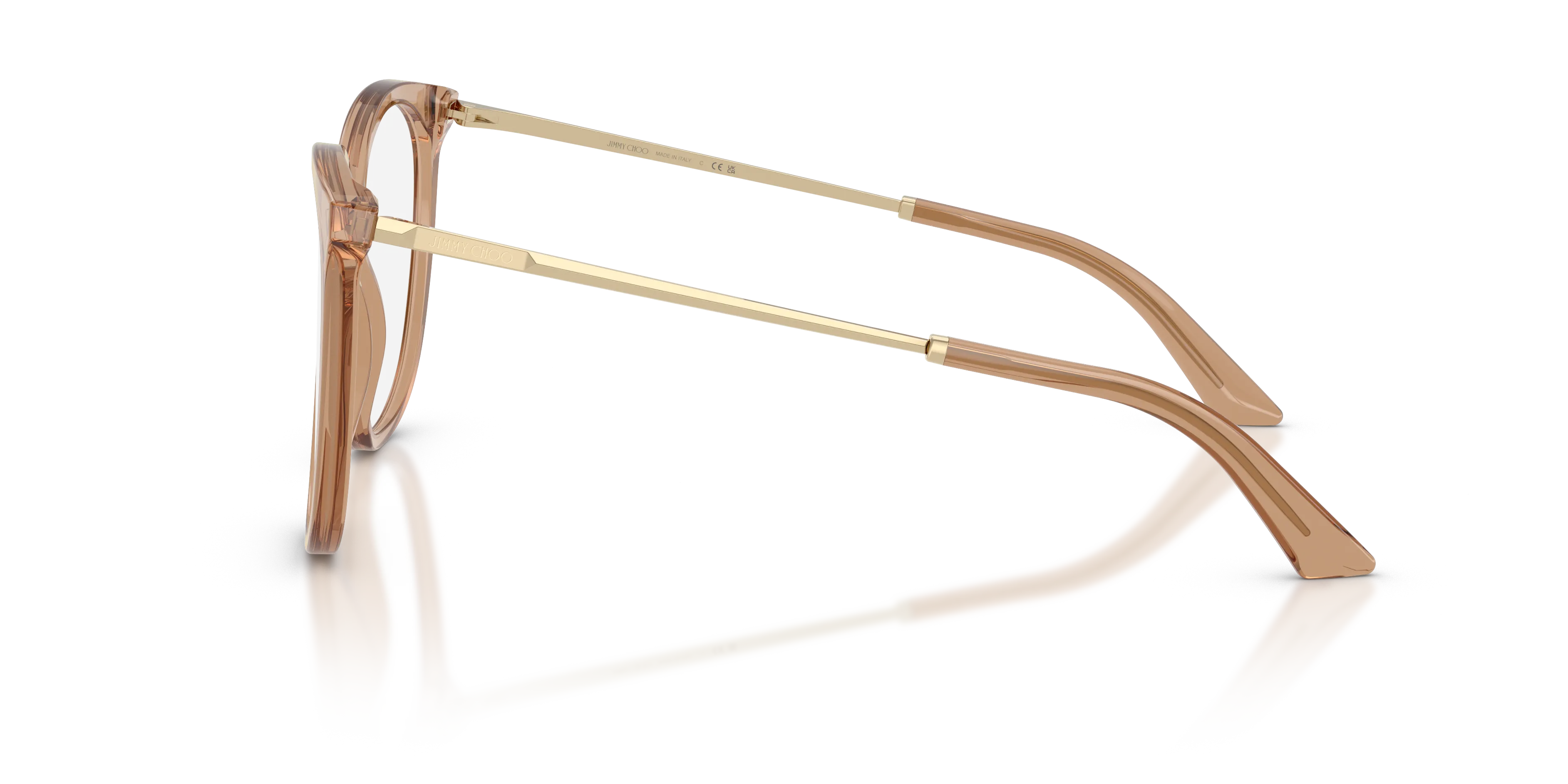 Jimmy Choo JC3060 5076 Montature da vista Acetato Marrone Trasparente Pantos Normale - immagine 4